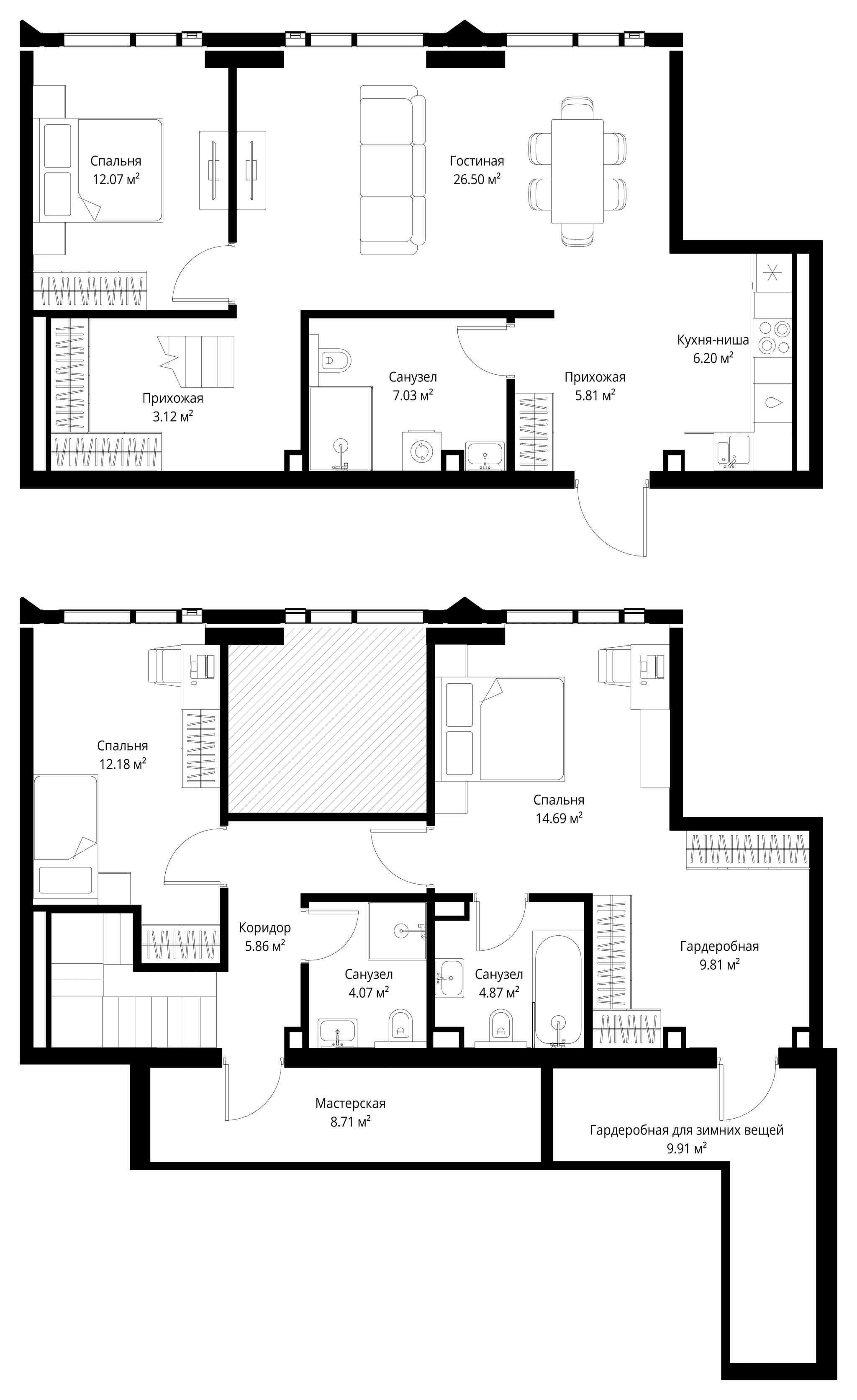 3-комн. Квартира 130.83 м², Москва, 3-й Силикатный проезд