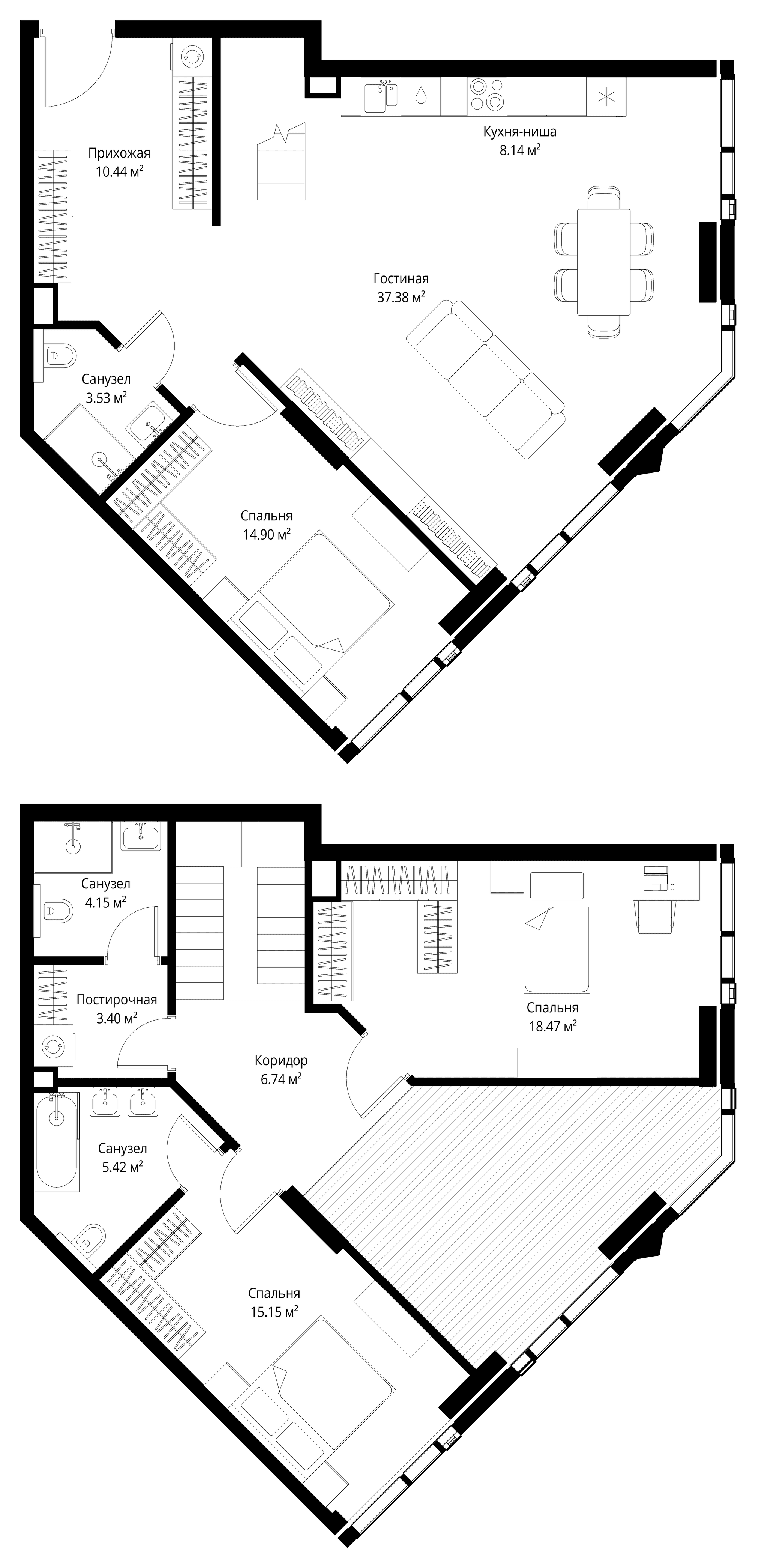 3-комн. Квартира 127.72 м², Москва, 3-й Силикатный проезд