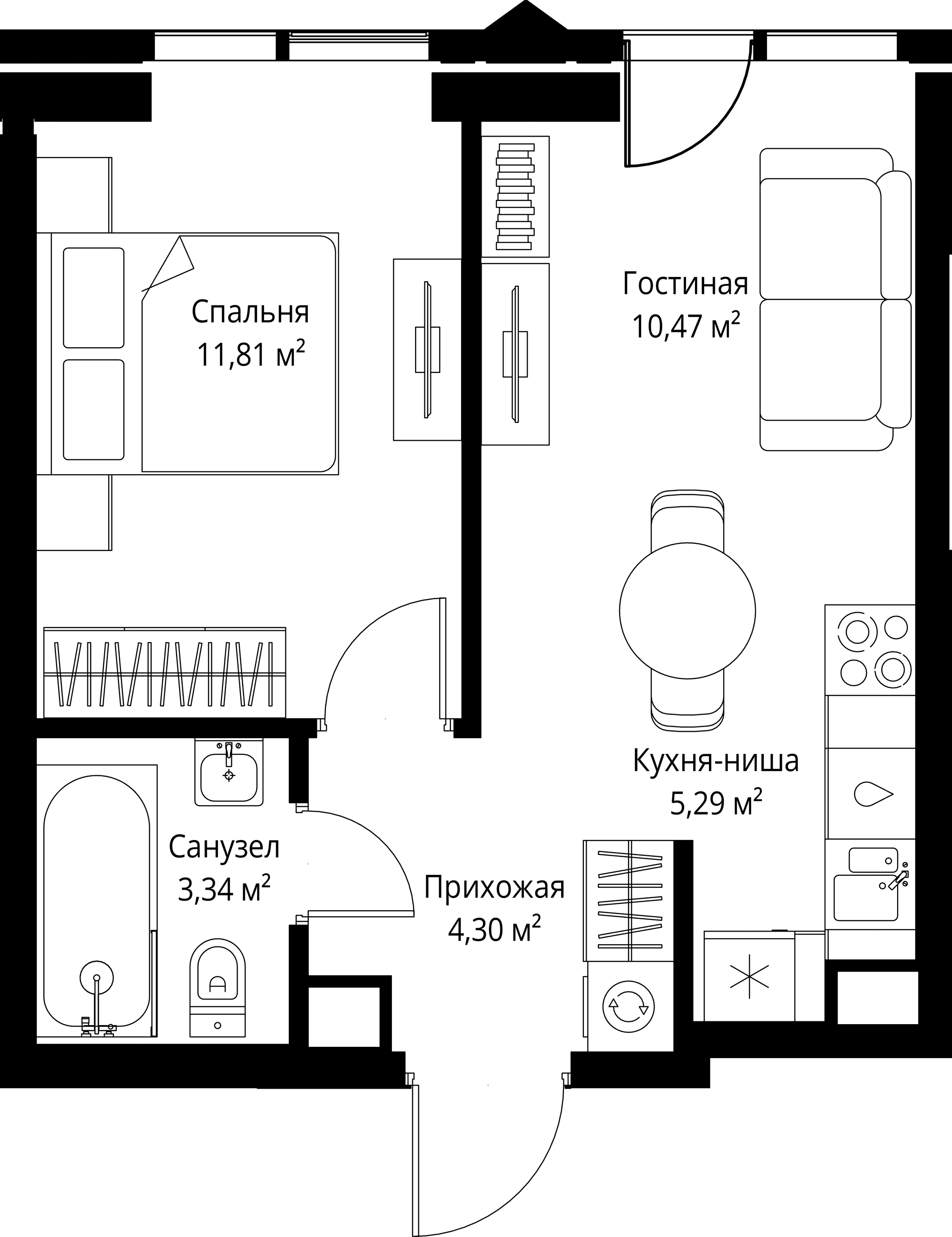 1-комн. Квартира 35.21 м², Москва, 3-й Силикатный проезд
