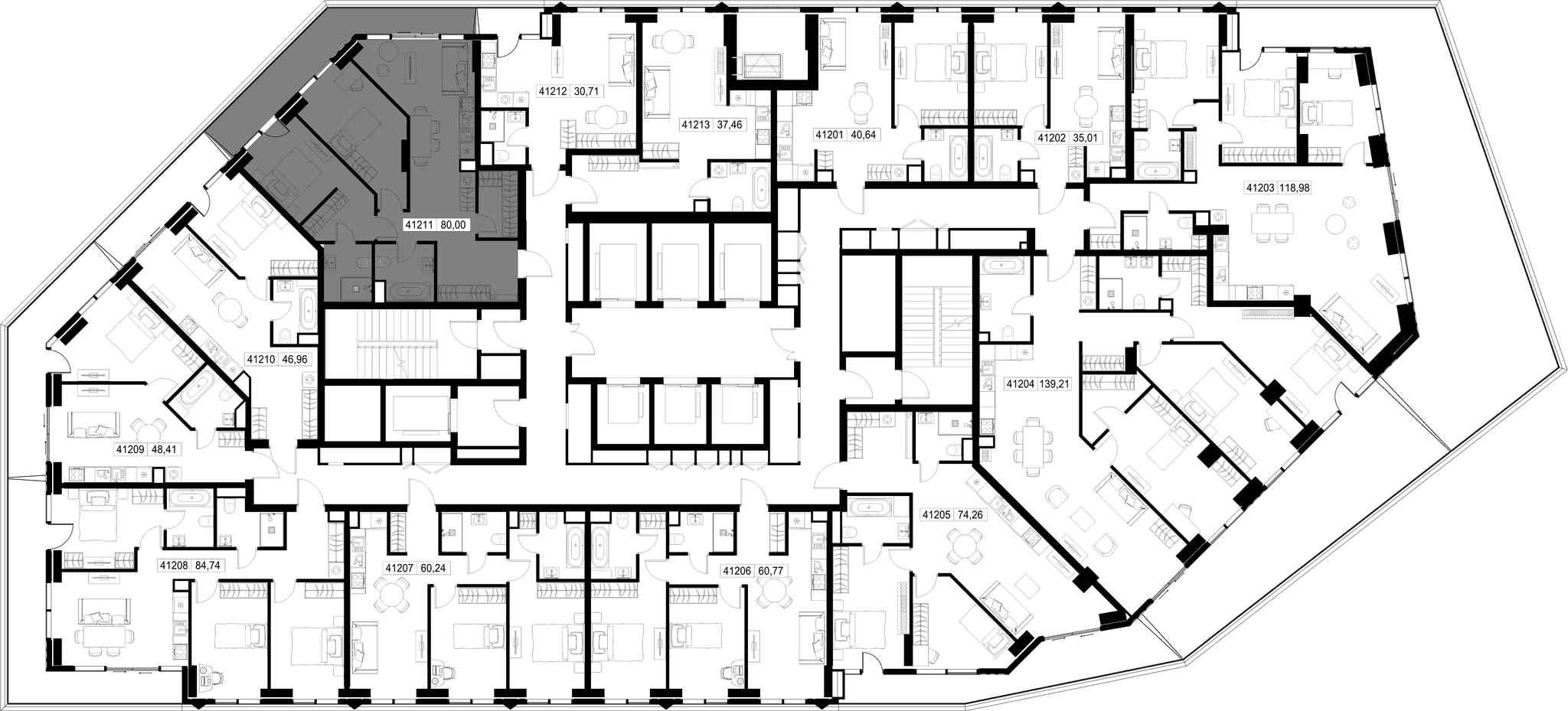 2-комн. Квартира 80.00 м², Москва, 3-й Силикатный проезд
