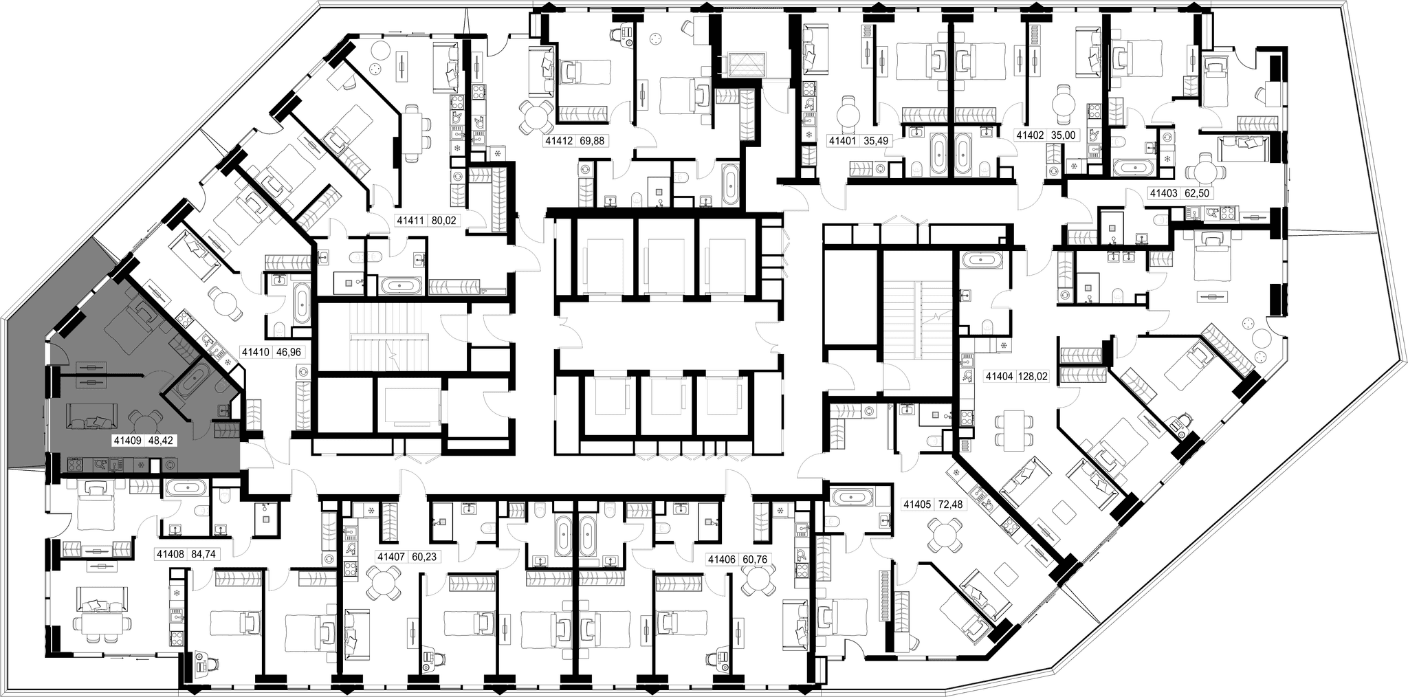 1-комн. Квартира 48.42 м², Москва, 3-й Силикатный проезд