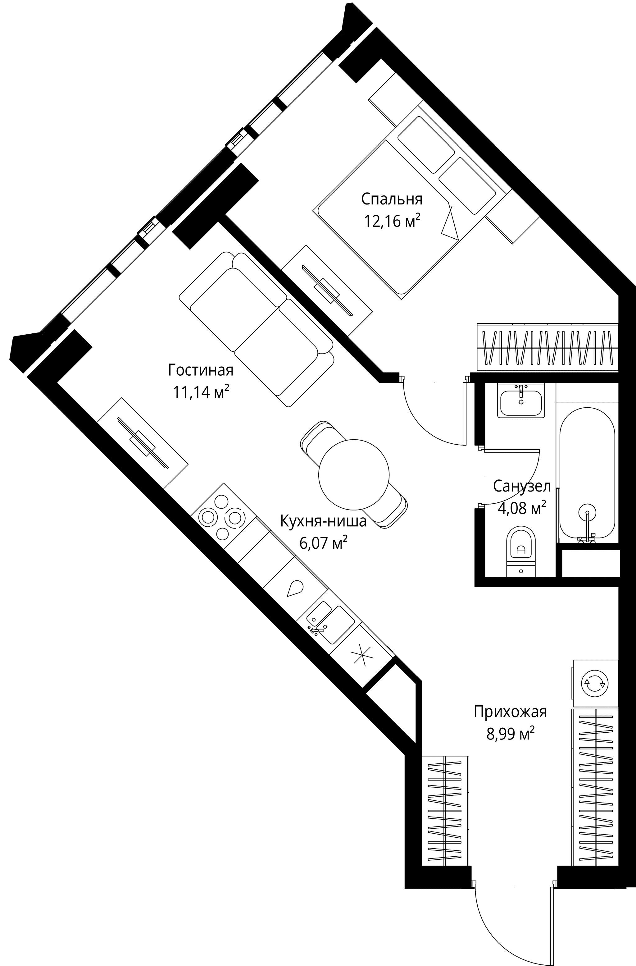 1-комн. Квартира 42.44 м², Москва, 3-й Силикатный проезд