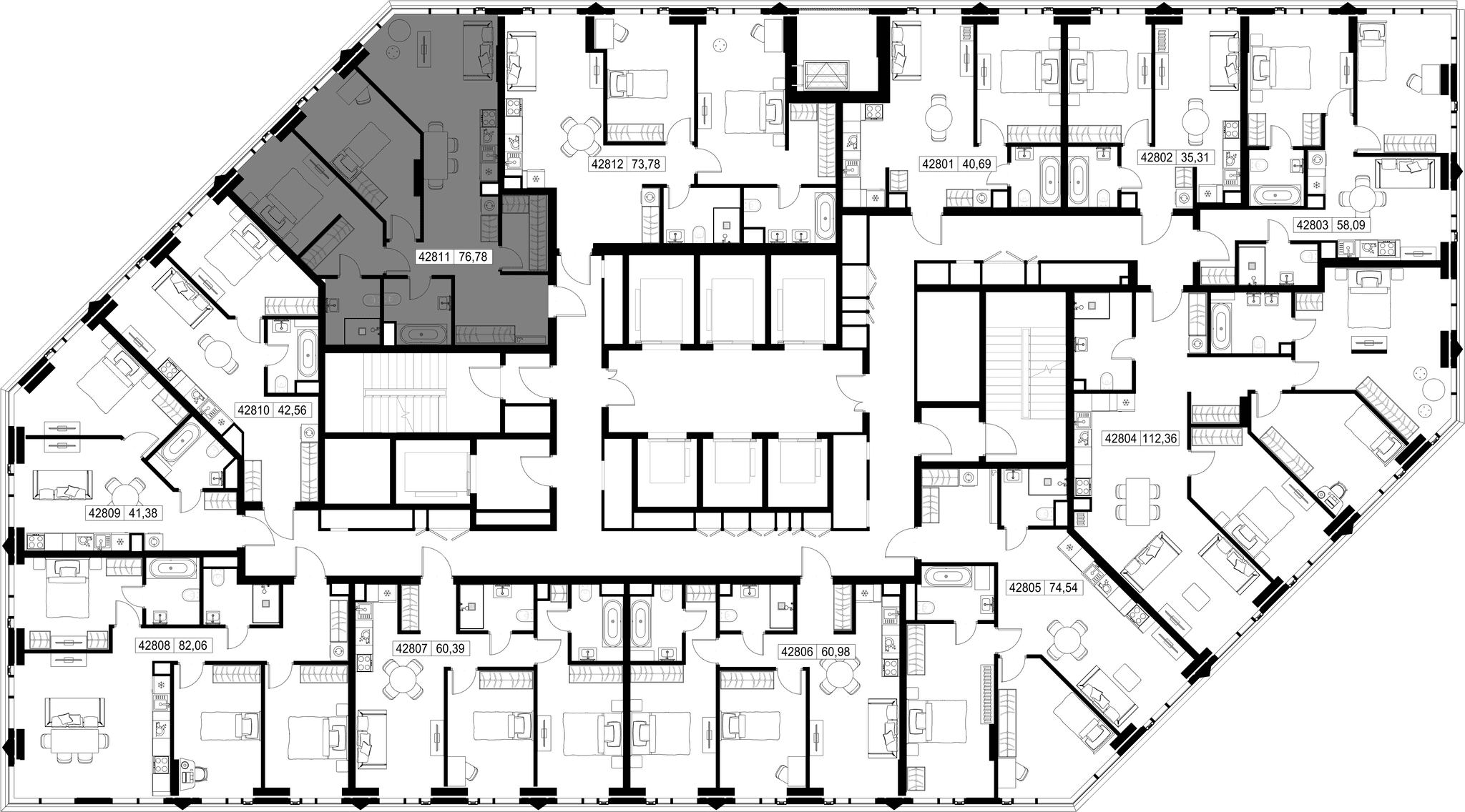 2-комн. Квартира 76.78 м², Москва, 3-й Силикатный проезд