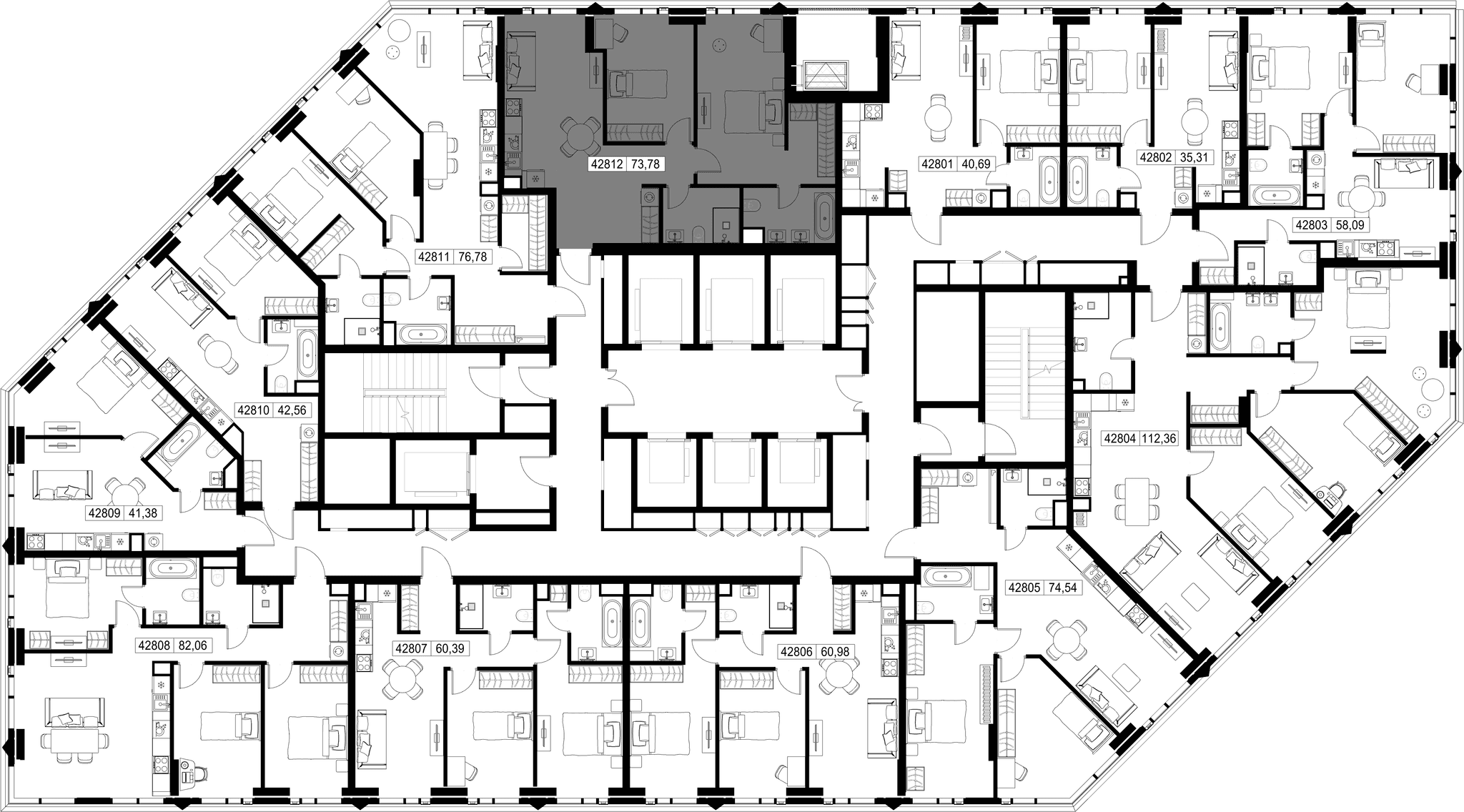 2-комн. Квартира 73.78 м², Москва, 3-й Силикатный проезд
