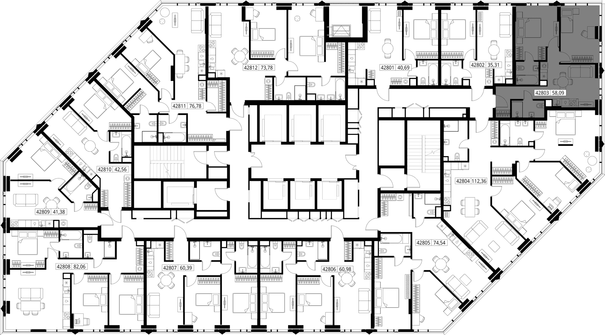 2-комн. Квартира 58.09 м², Москва, 3-й Силикатный проезд