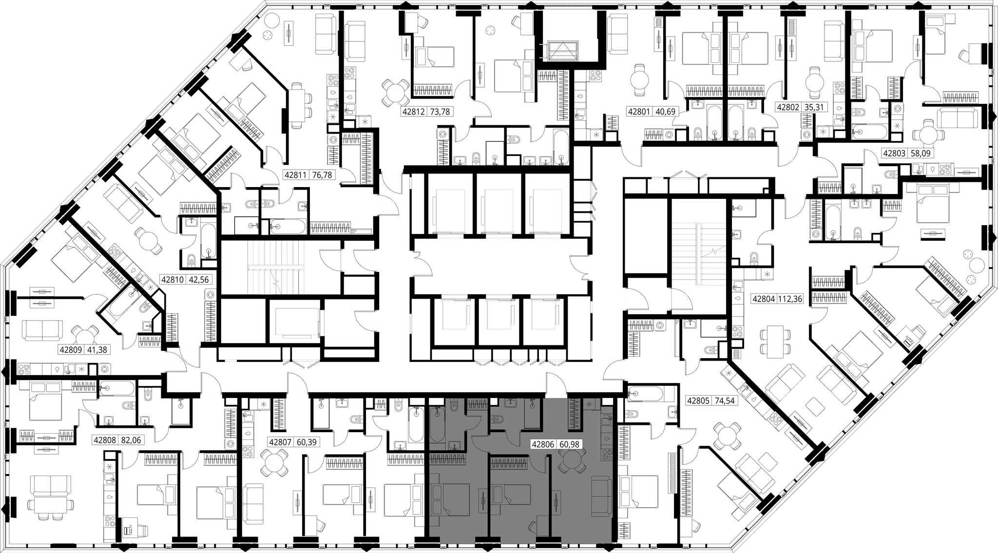 2-комн. Квартира 60.98 м², Москва, 3-й Силикатный проезд