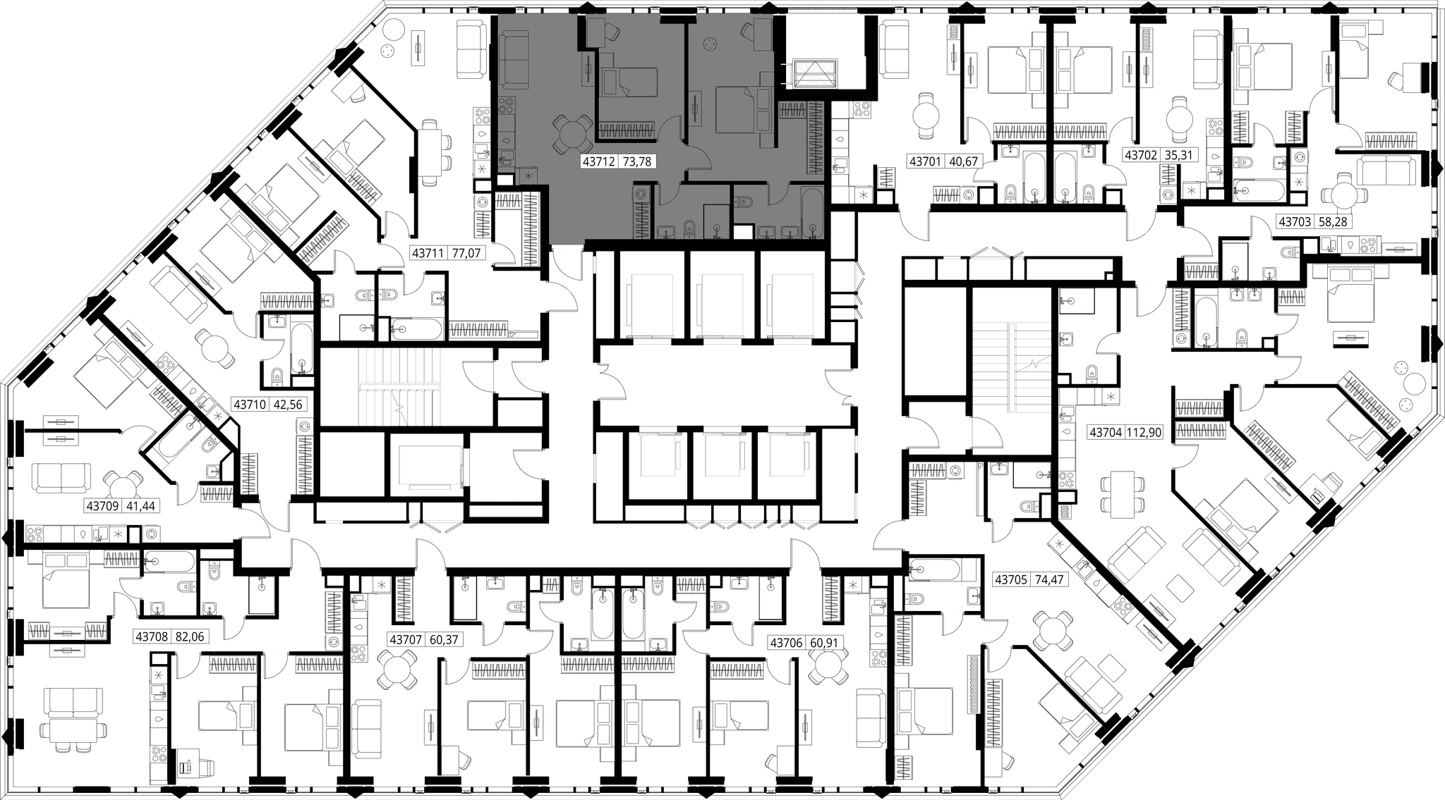 2-комн. Квартира 73.78 м², Москва, 3-й Силикатный проезд