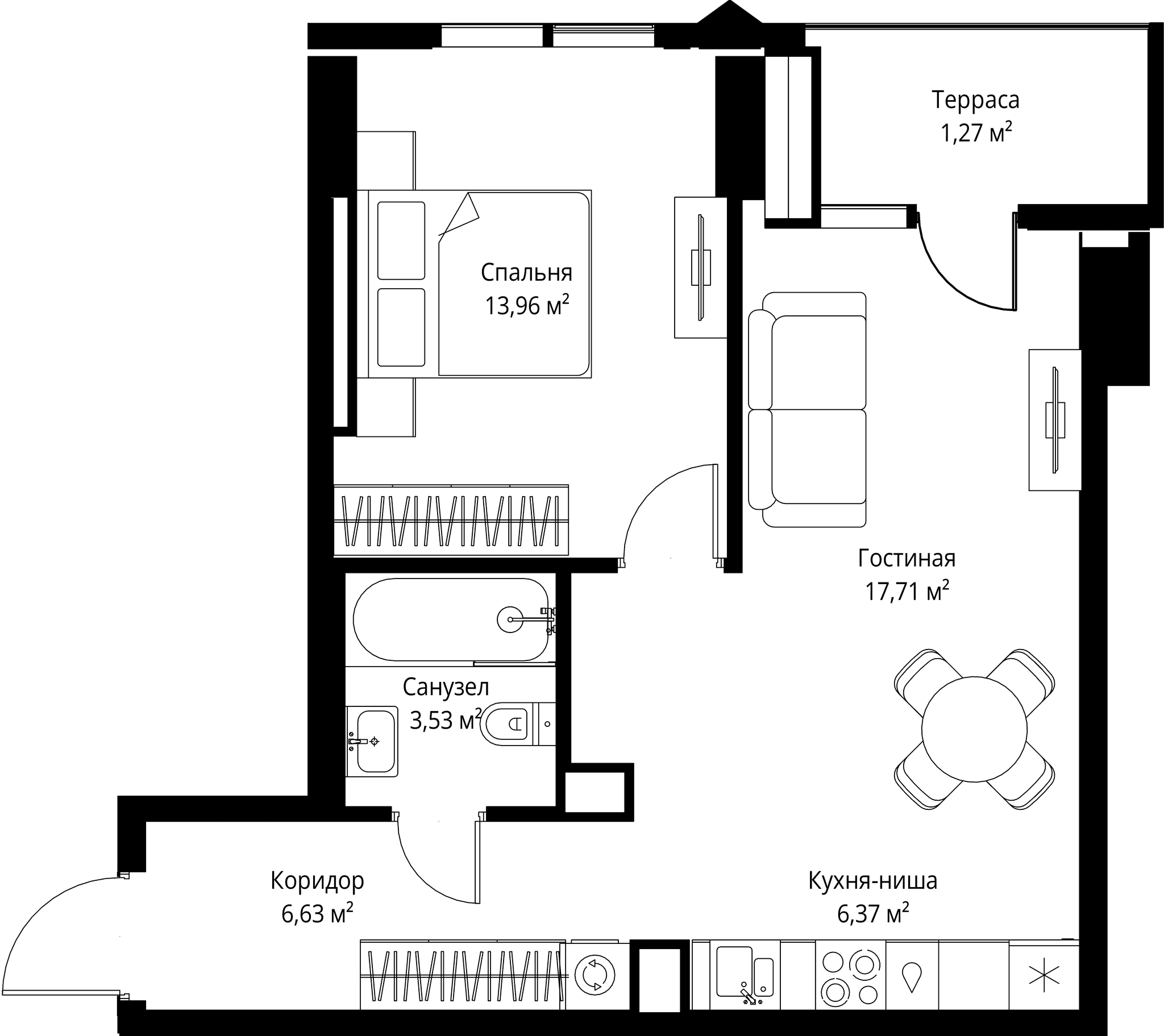 1-комн. Квартира 49.47 м², Москва, 3-й Силикатный проезд