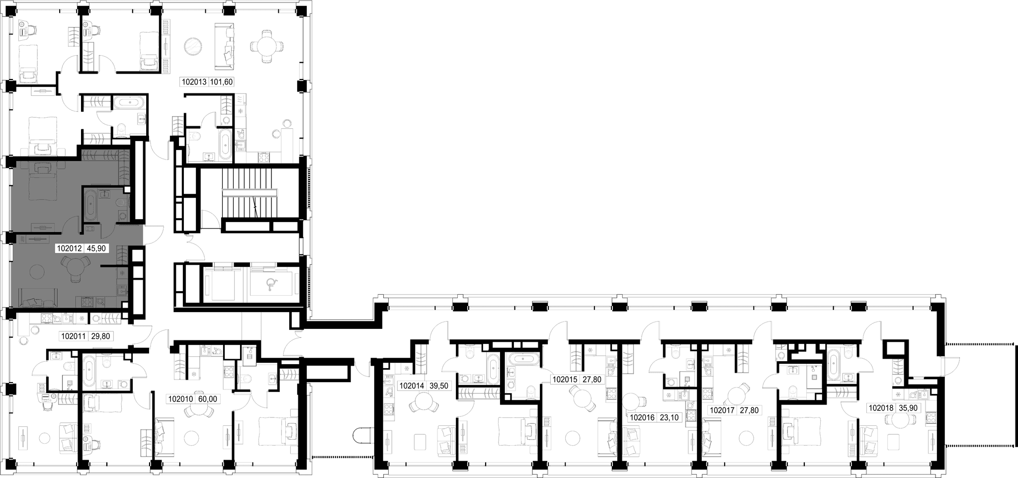 1-комн. Квартира 45.90 м², г. Москва, ул. Верейская