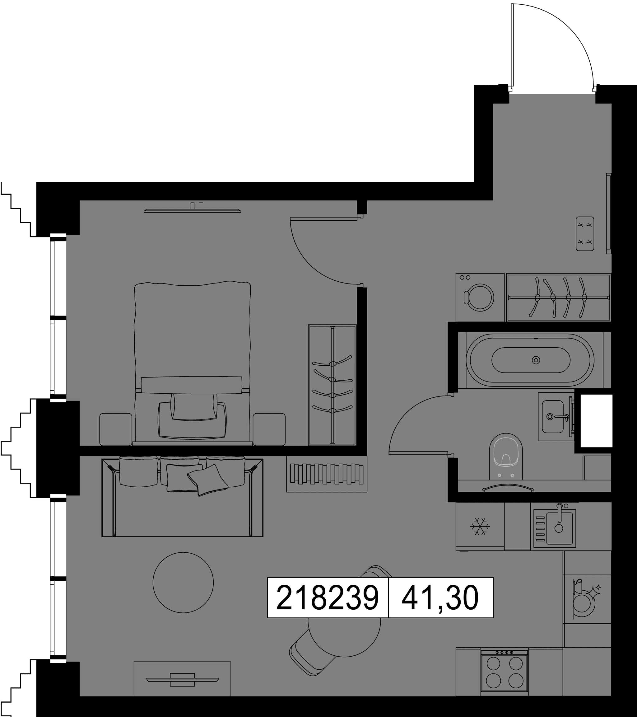 1-комн. Квартира 41.30 м², г. Москва, ул. Верейская