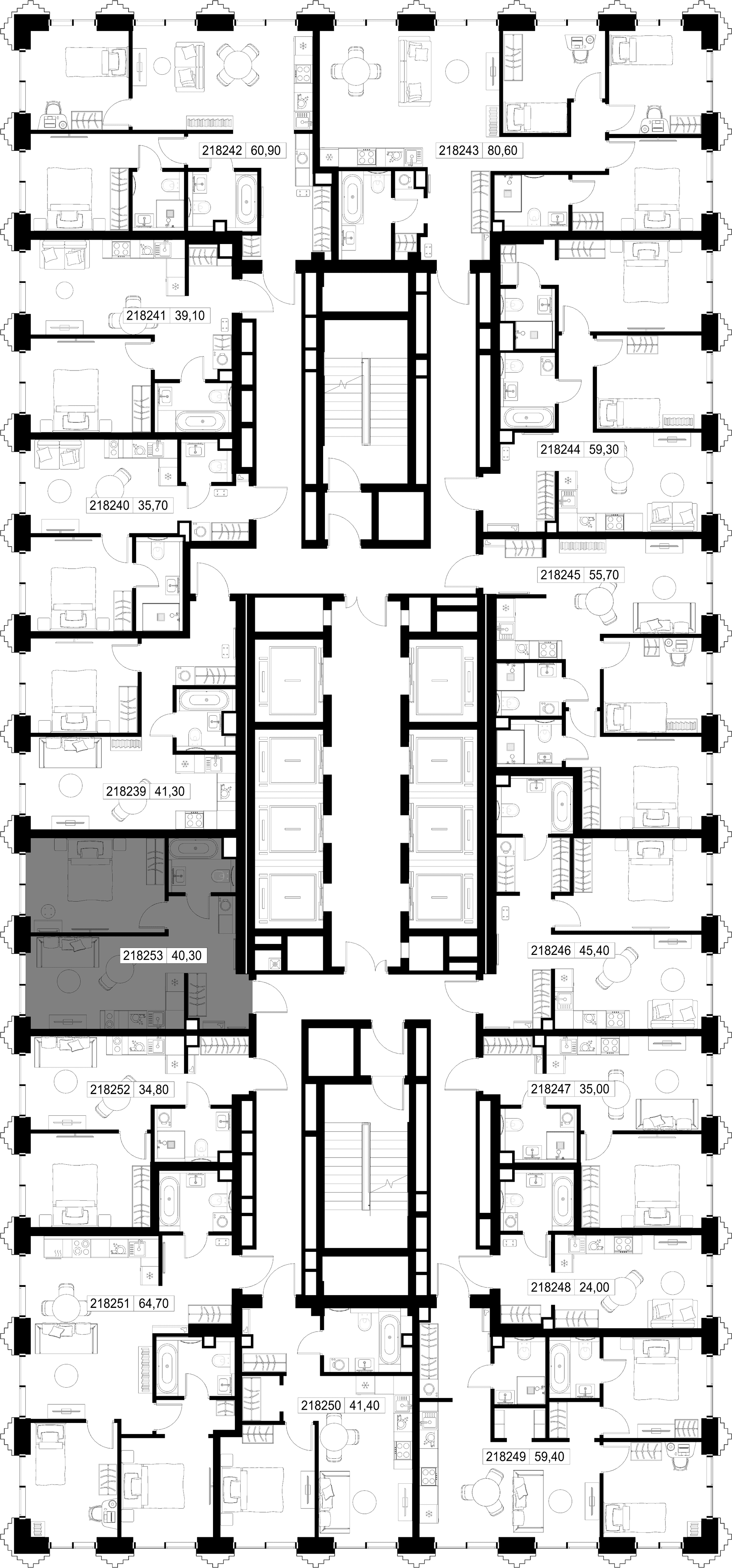 1-комн. Квартира 40.30 м², г. Москва, ул. Верейская
