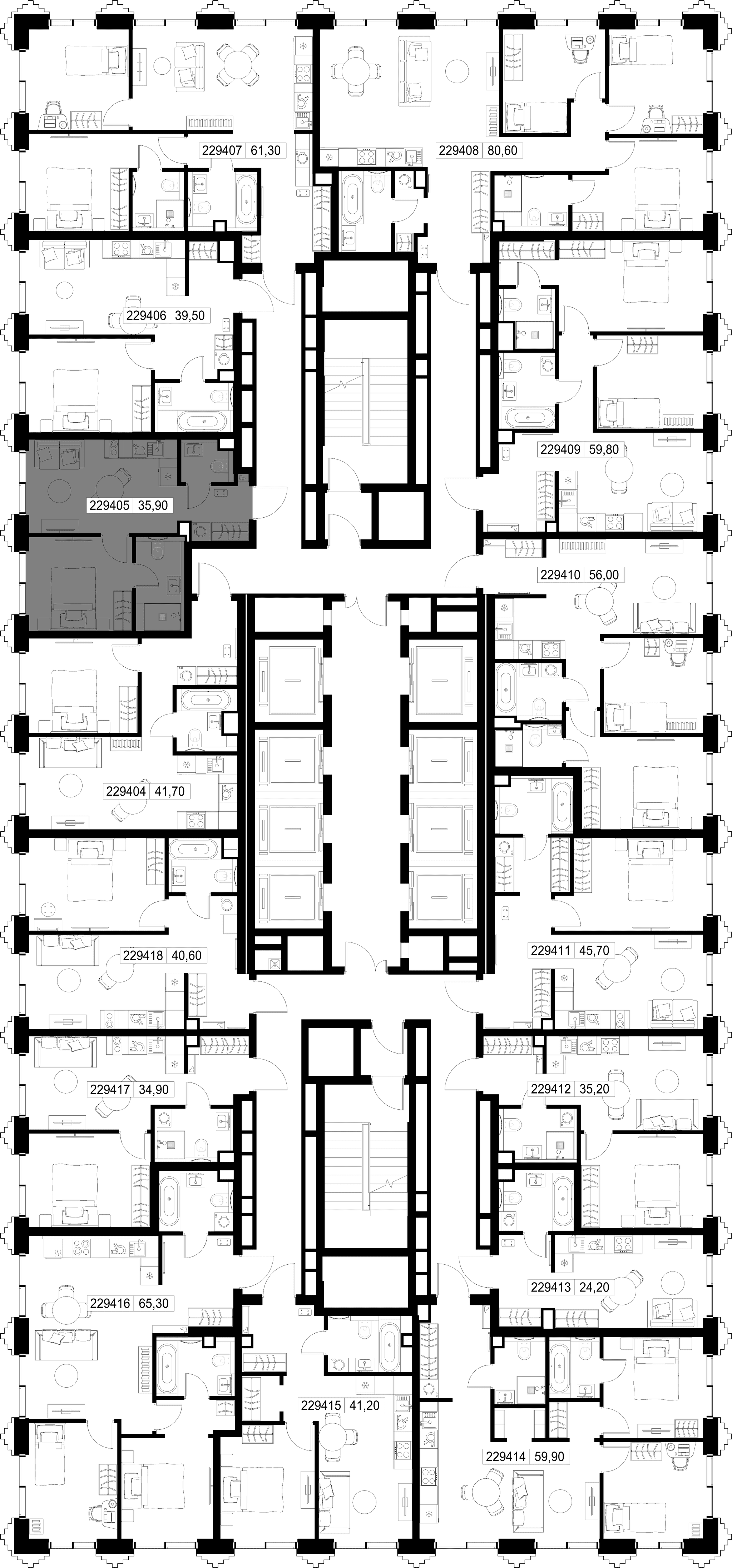 1-комн. Квартира 35.90 м², г. Москва, ул. Верейская