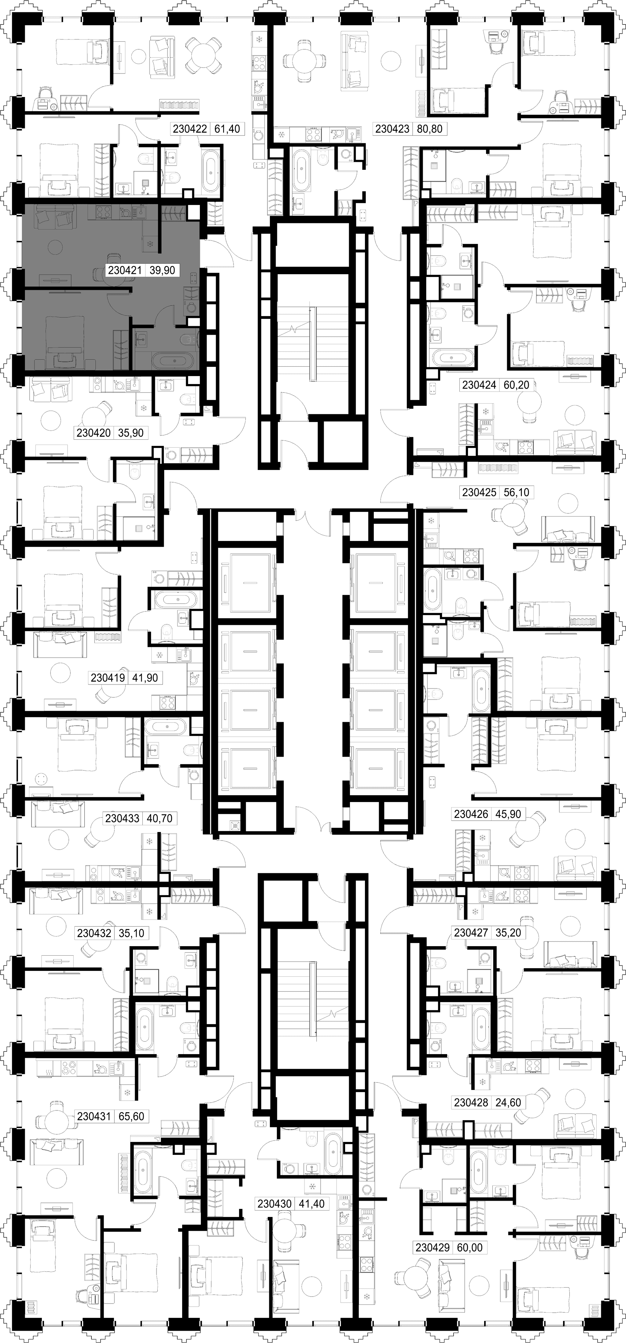 1-комн. Квартира 39.90 м², г. Москва, ул. Верейская