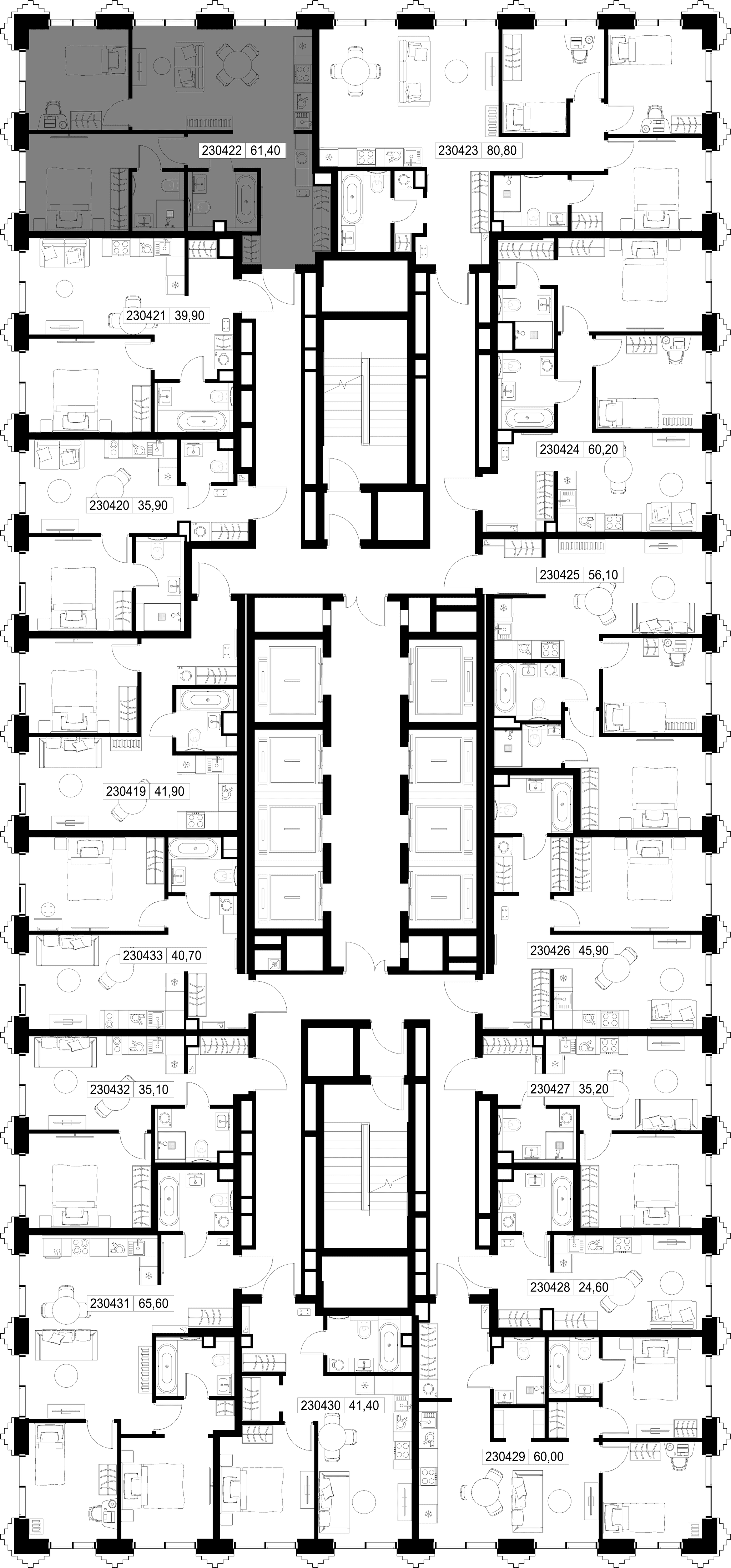 2-комн. Квартира 61.40 м², г. Москва, ул. Верейская
