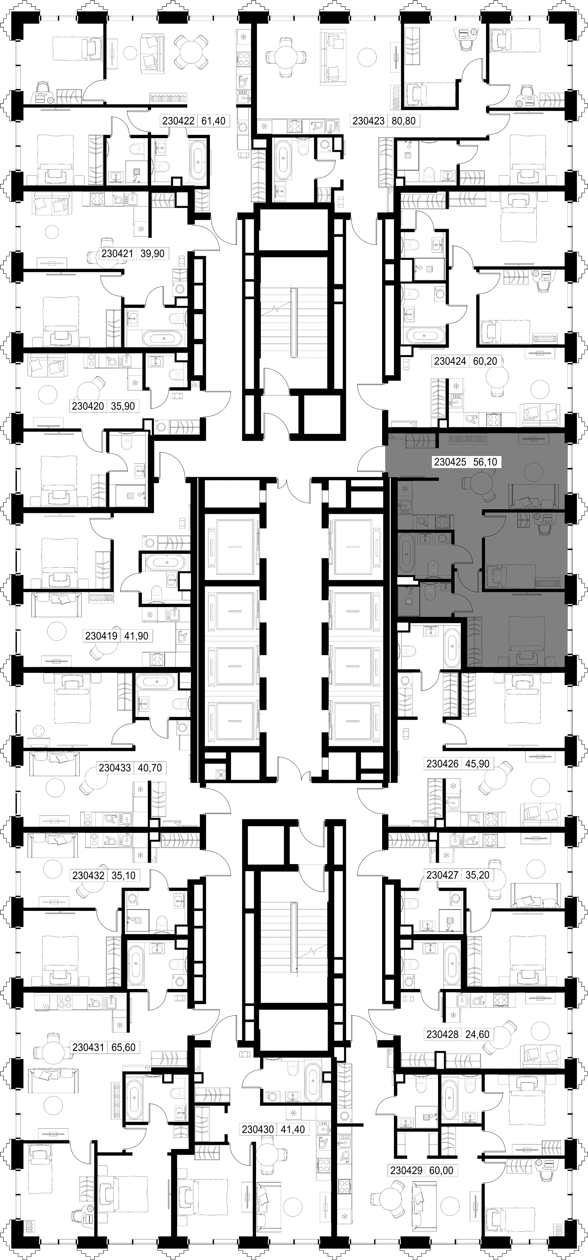 2-комн. Квартира 56.10 м², г. Москва, ул. Верейская