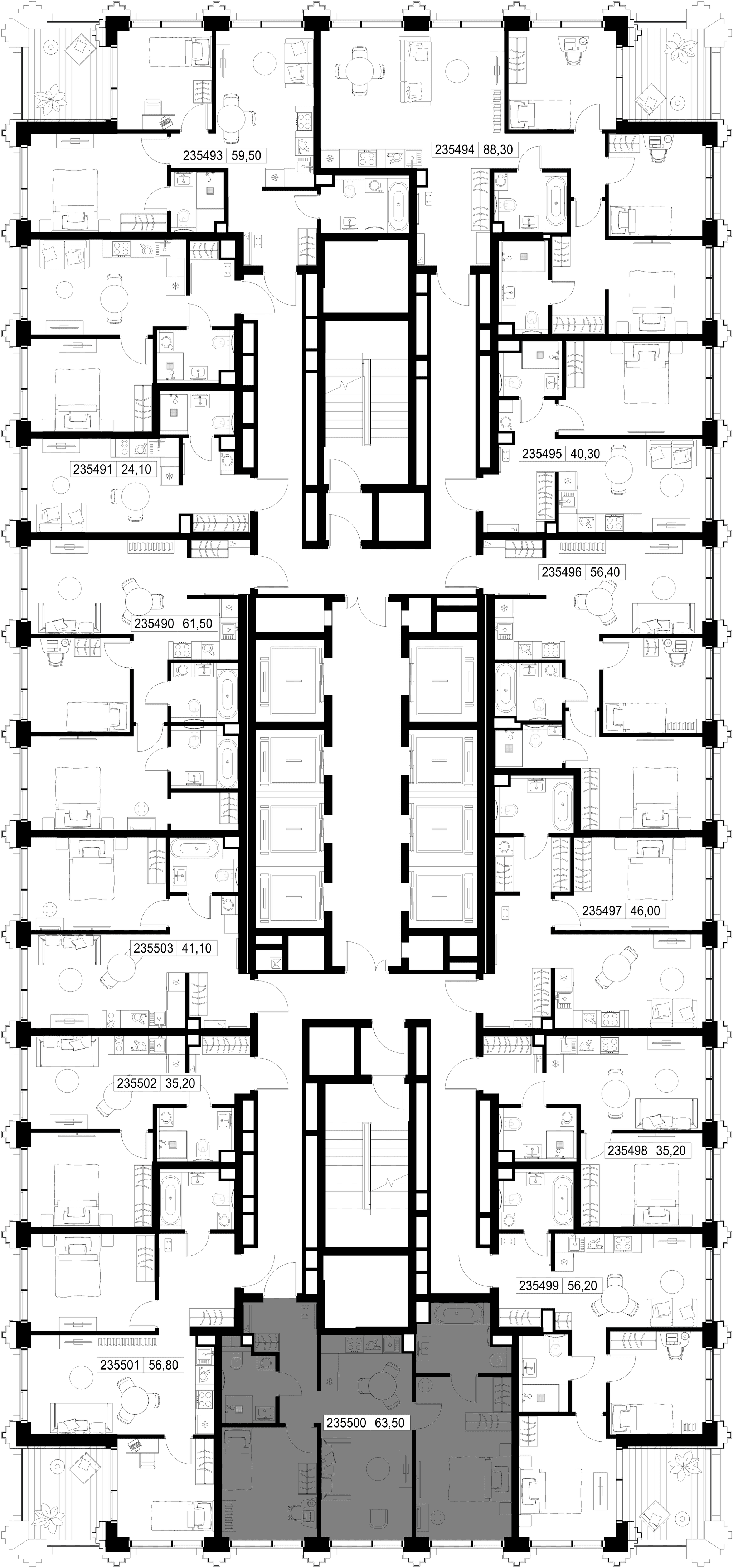 2-комн. Квартира 63.50 м², г. Москва, ул. Верейская