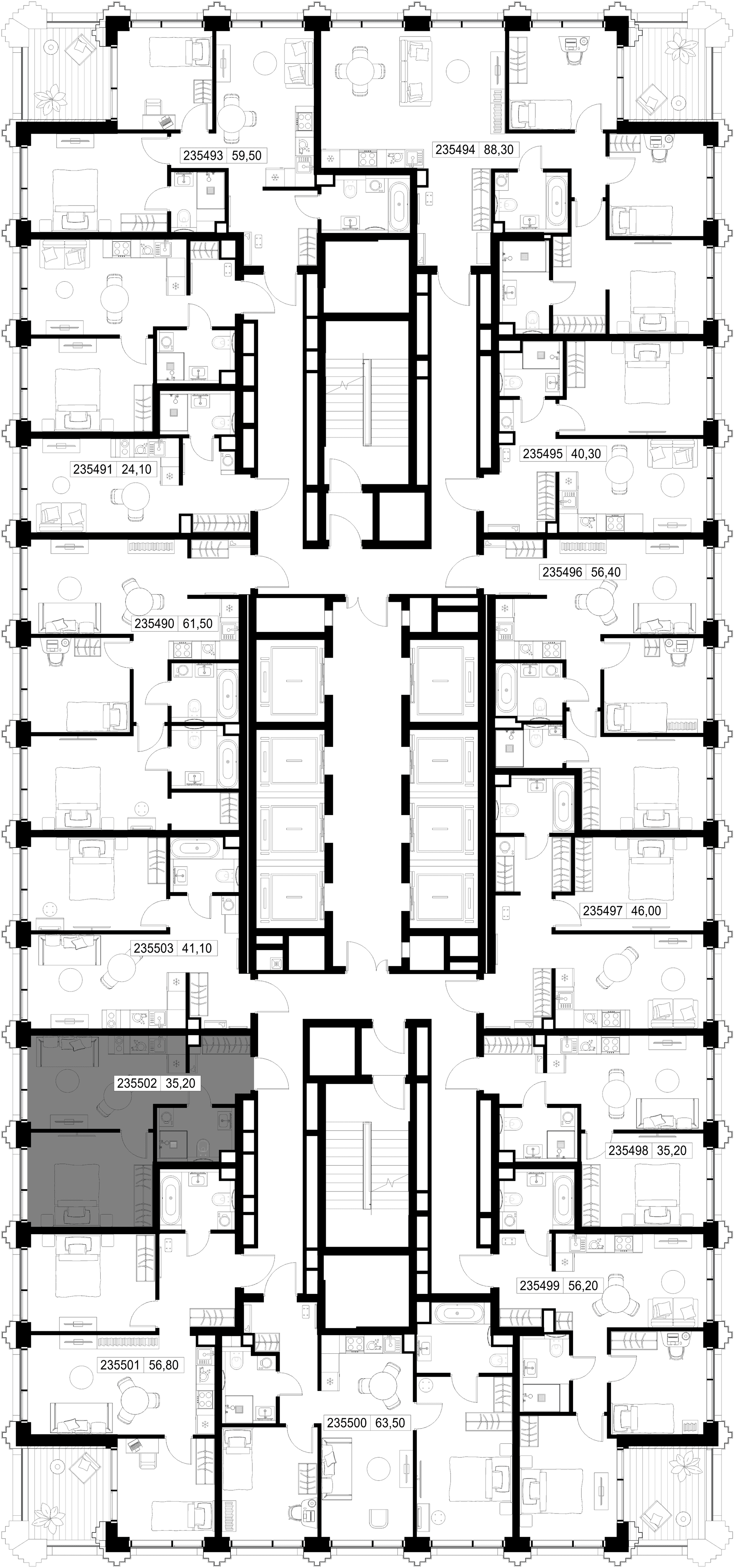 1-комн. Квартира 35.20 м², г. Москва, ул. Верейская