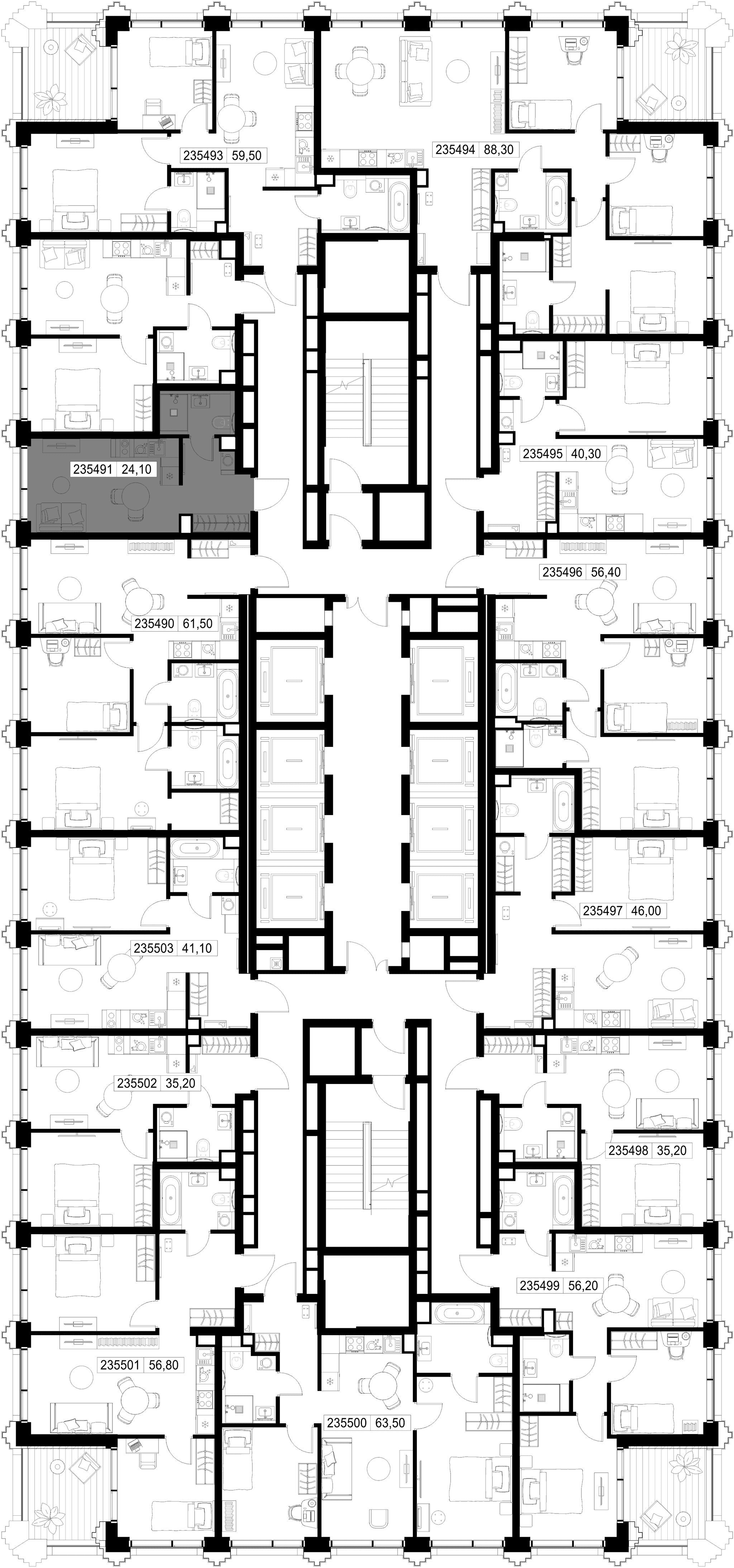 9-комн. Квартира 24.10 м², г. Москва, ул. Верейская