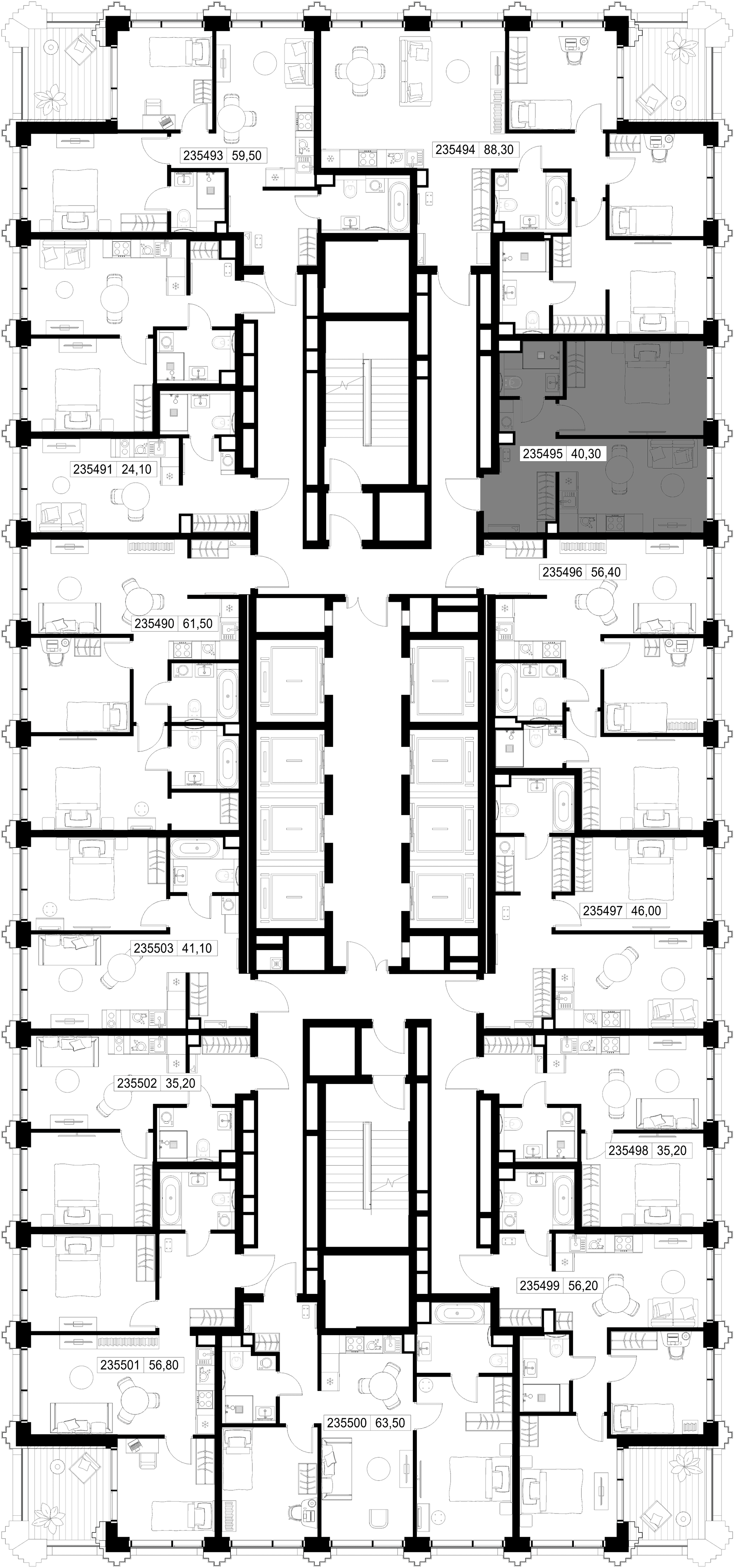 1-комн. Квартира 40.30 м², г. Москва, ул. Верейская