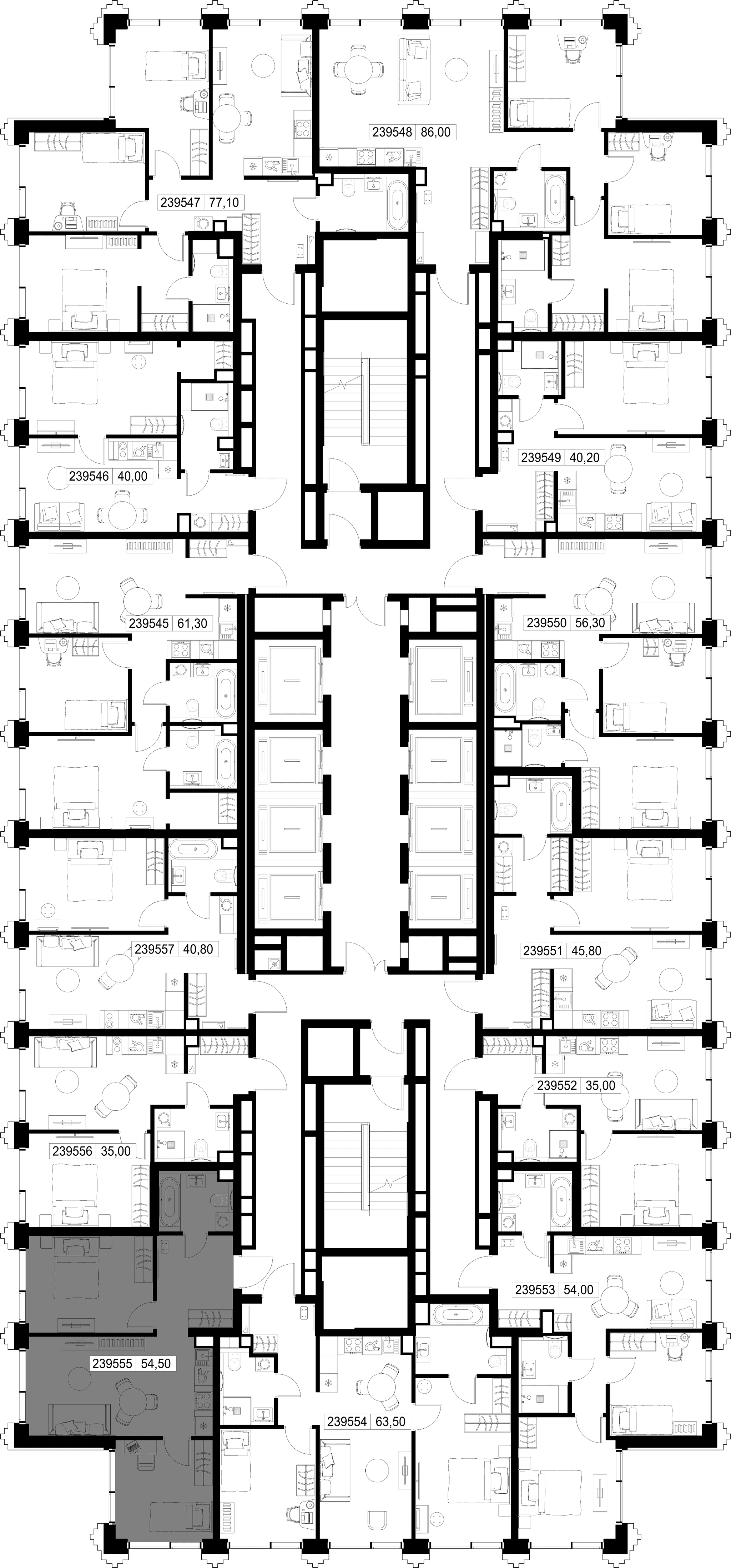 2-комн. Квартира 54.50 м², г. Москва, ул. Верейская