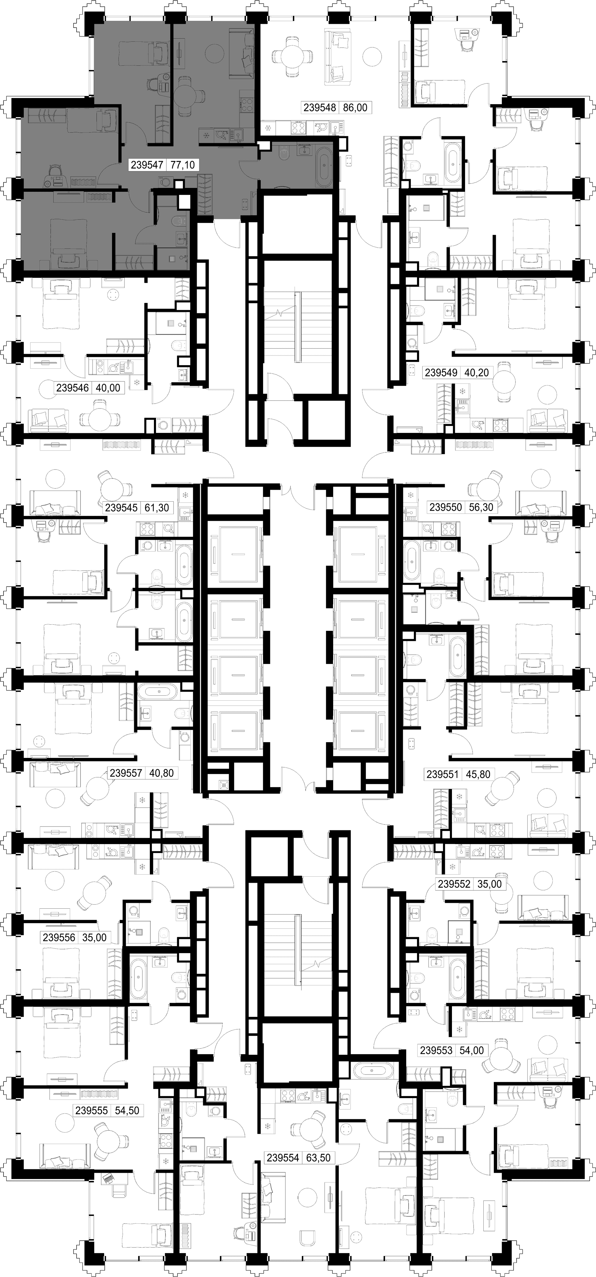 3-комн. Квартира 77.10 м², г. Москва, ул. Верейская
