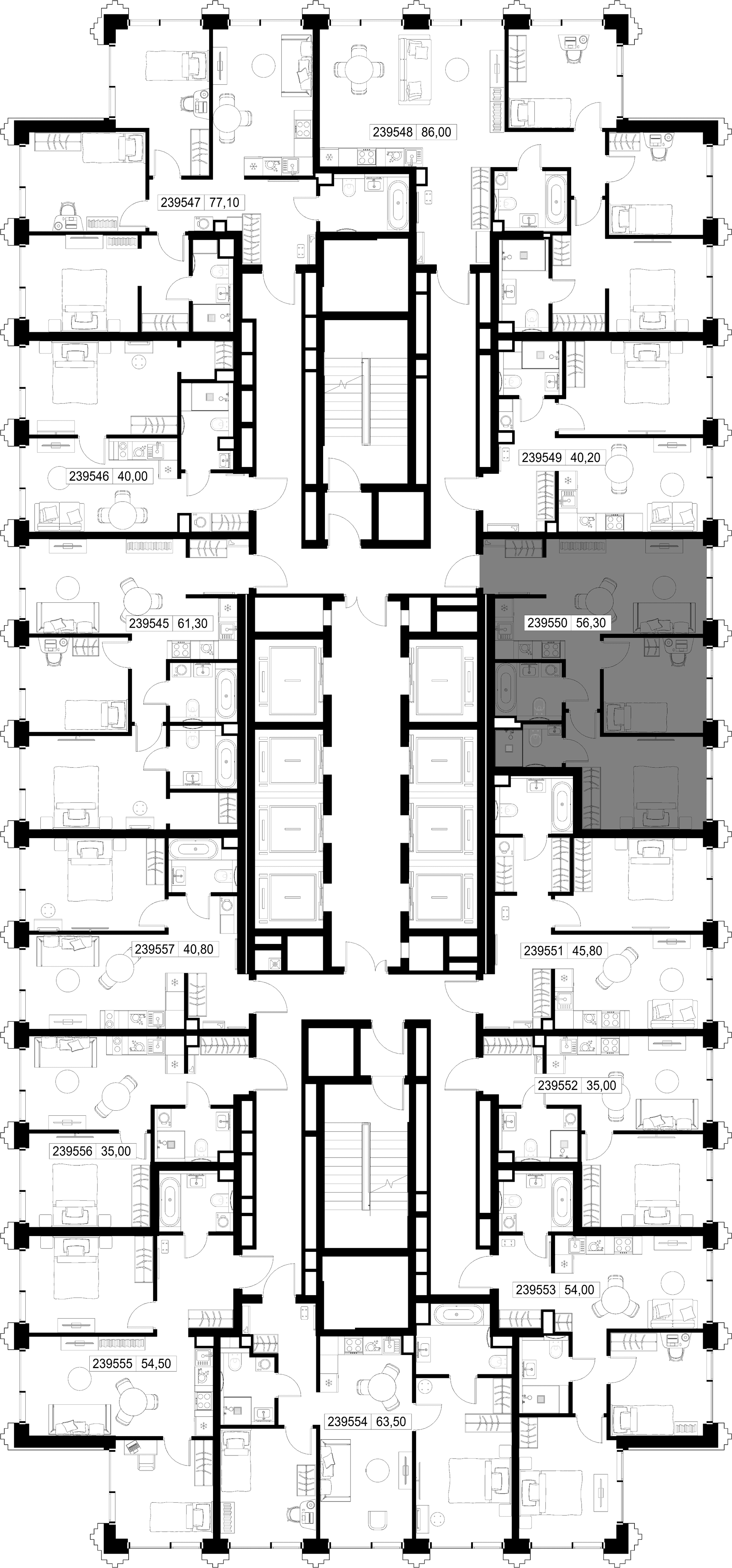 2-комн. Квартира 56.30 м², г. Москва, ул. Верейская