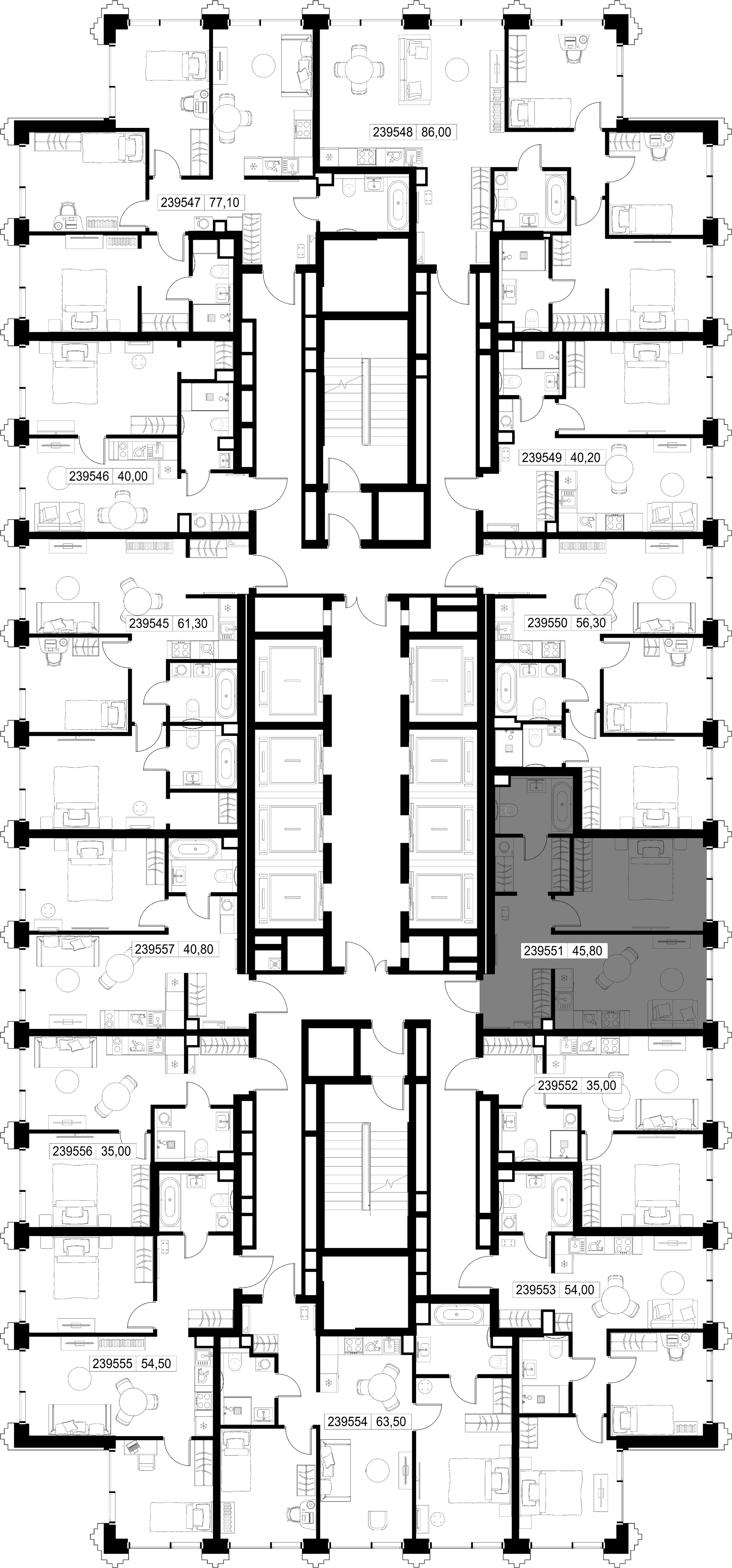 1-комн. Квартира 45.80 м², г. Москва, ул. Верейская