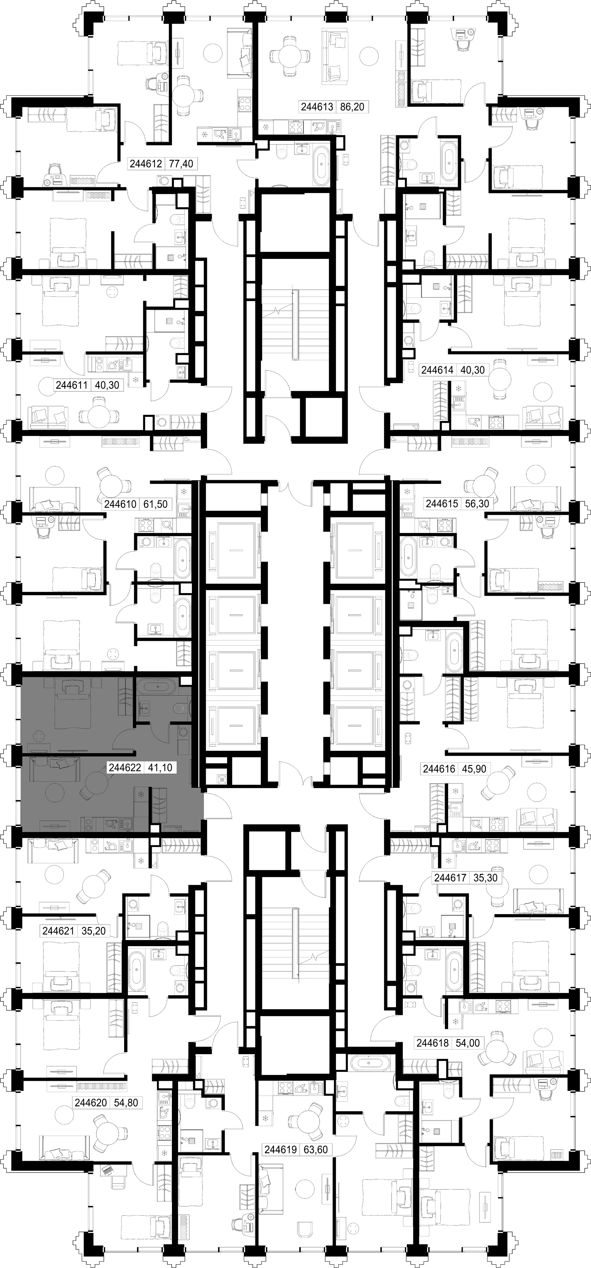 1-комн. Квартира 41.10 м², г. Москва, ул. Верейская