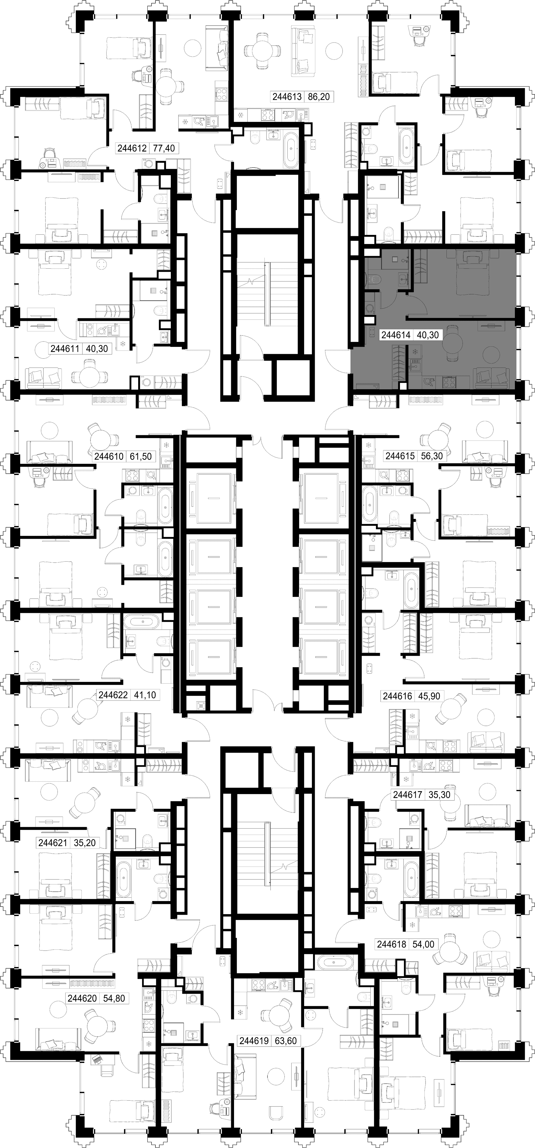 1-комн. Квартира 40.30 м², г. Москва, ул. Верейская