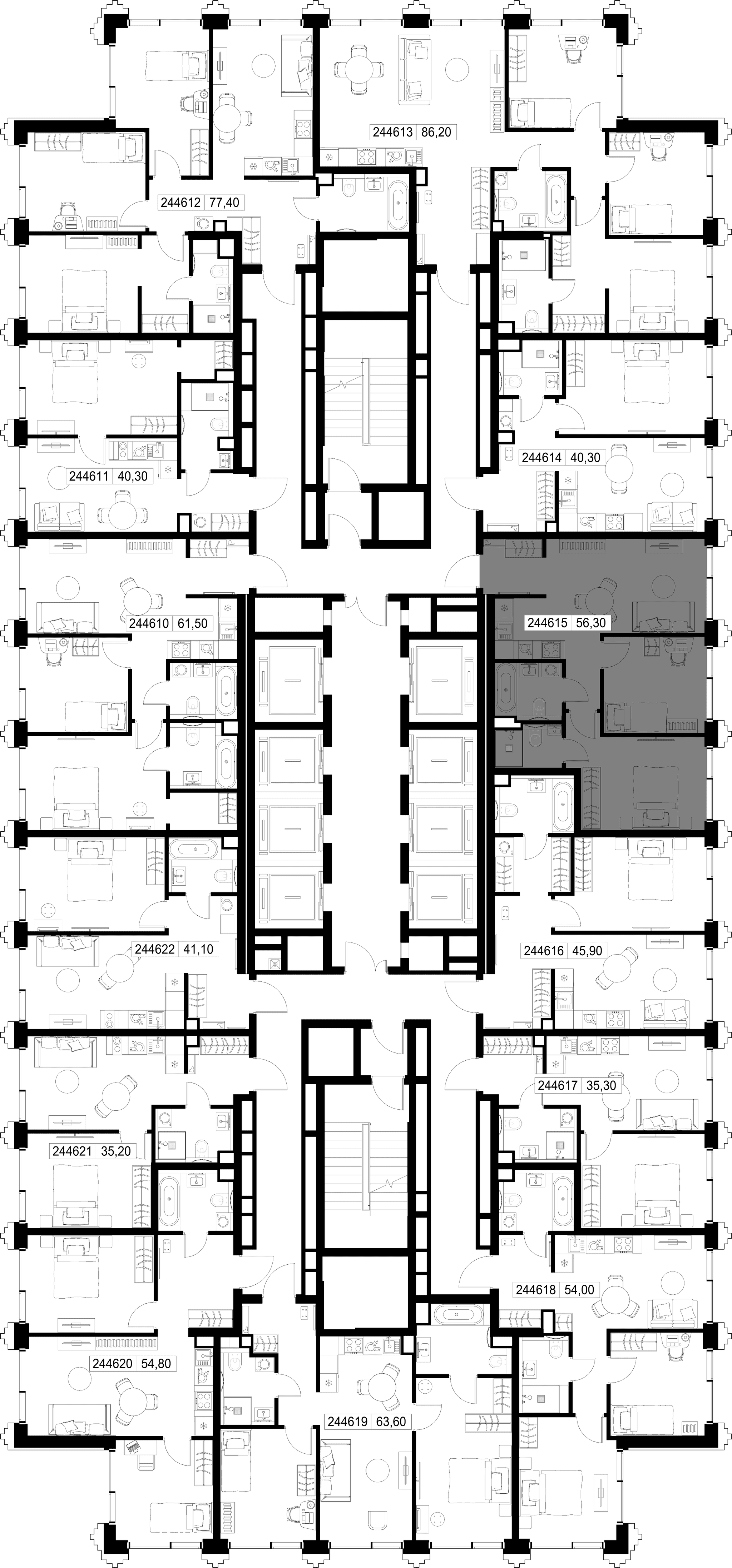 2-комн. Квартира 56.30 м², г. Москва, ул. Верейская