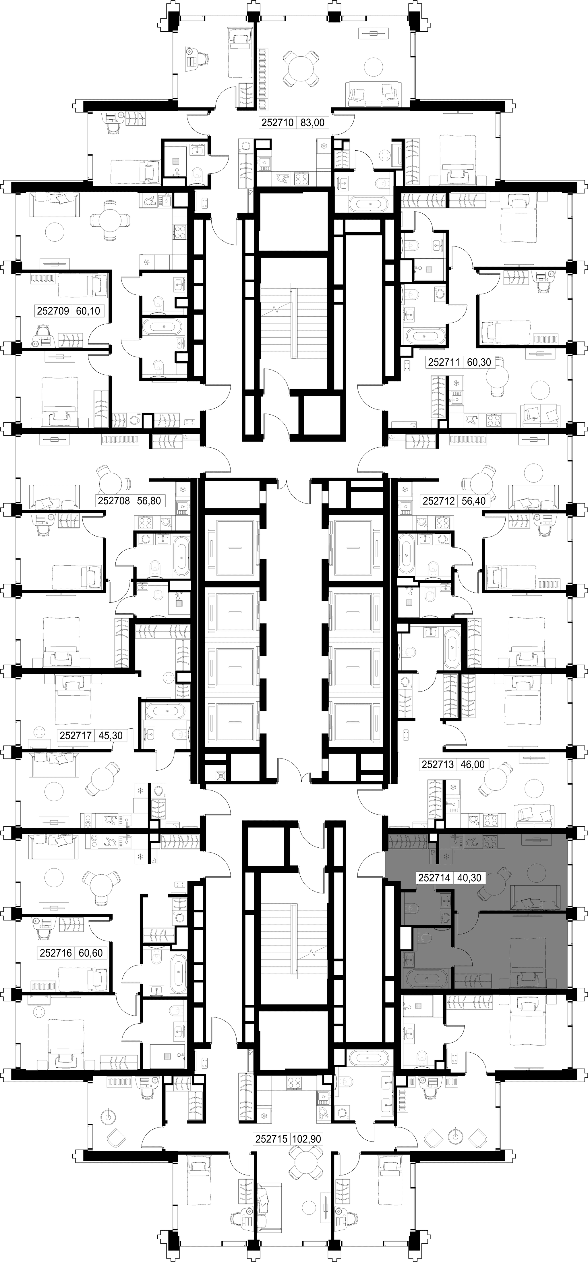 1-комн. Квартира 40.30 м², г. Москва, ул. Верейская