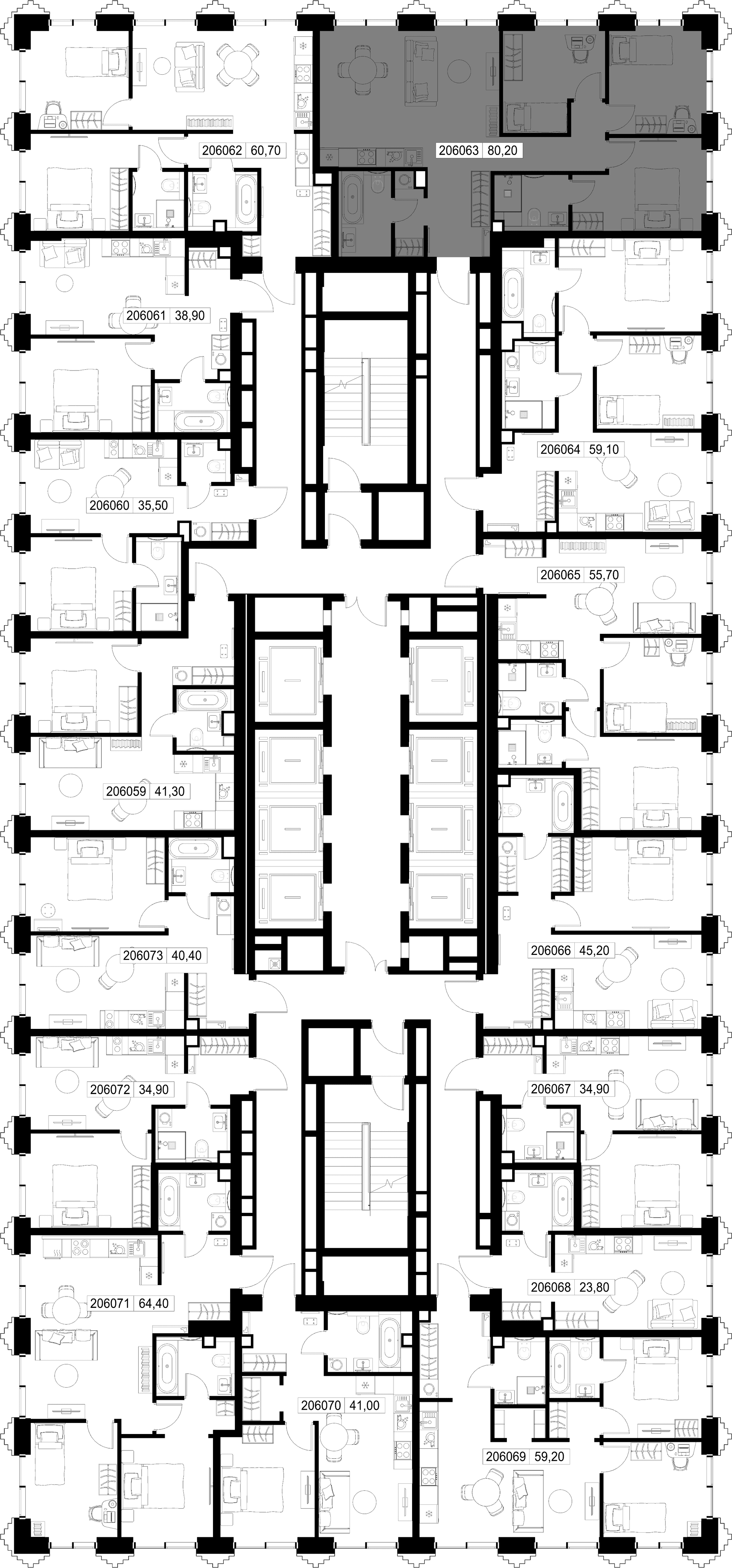 3-комн. Квартира 80.20 м², г. Москва, ул. Верейская