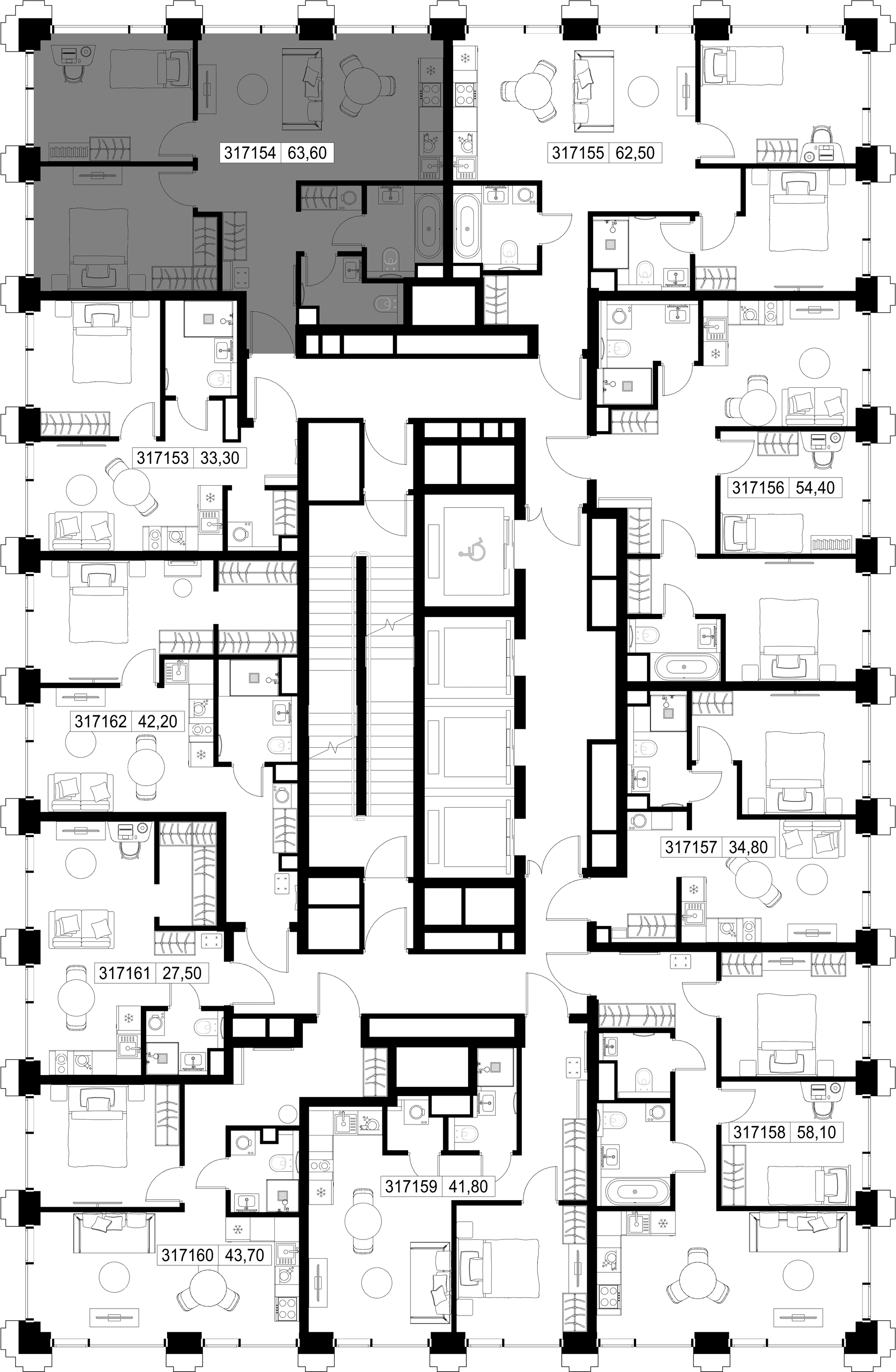 2-комн. Квартира 63.60 м², г. Москва, ул. Верейская