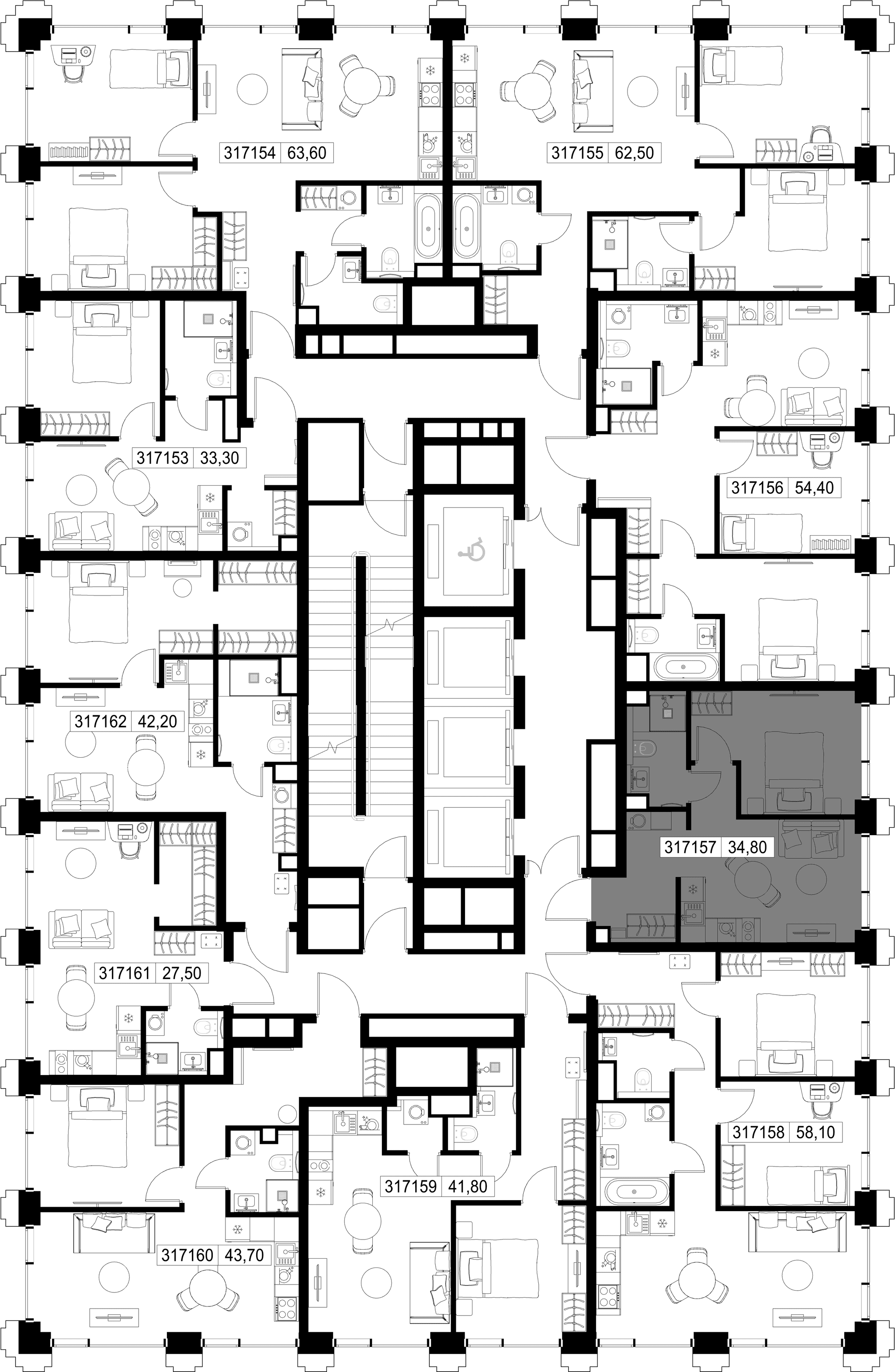 1-комн. Квартира 34.80 м², г. Москва, ул. Верейская
