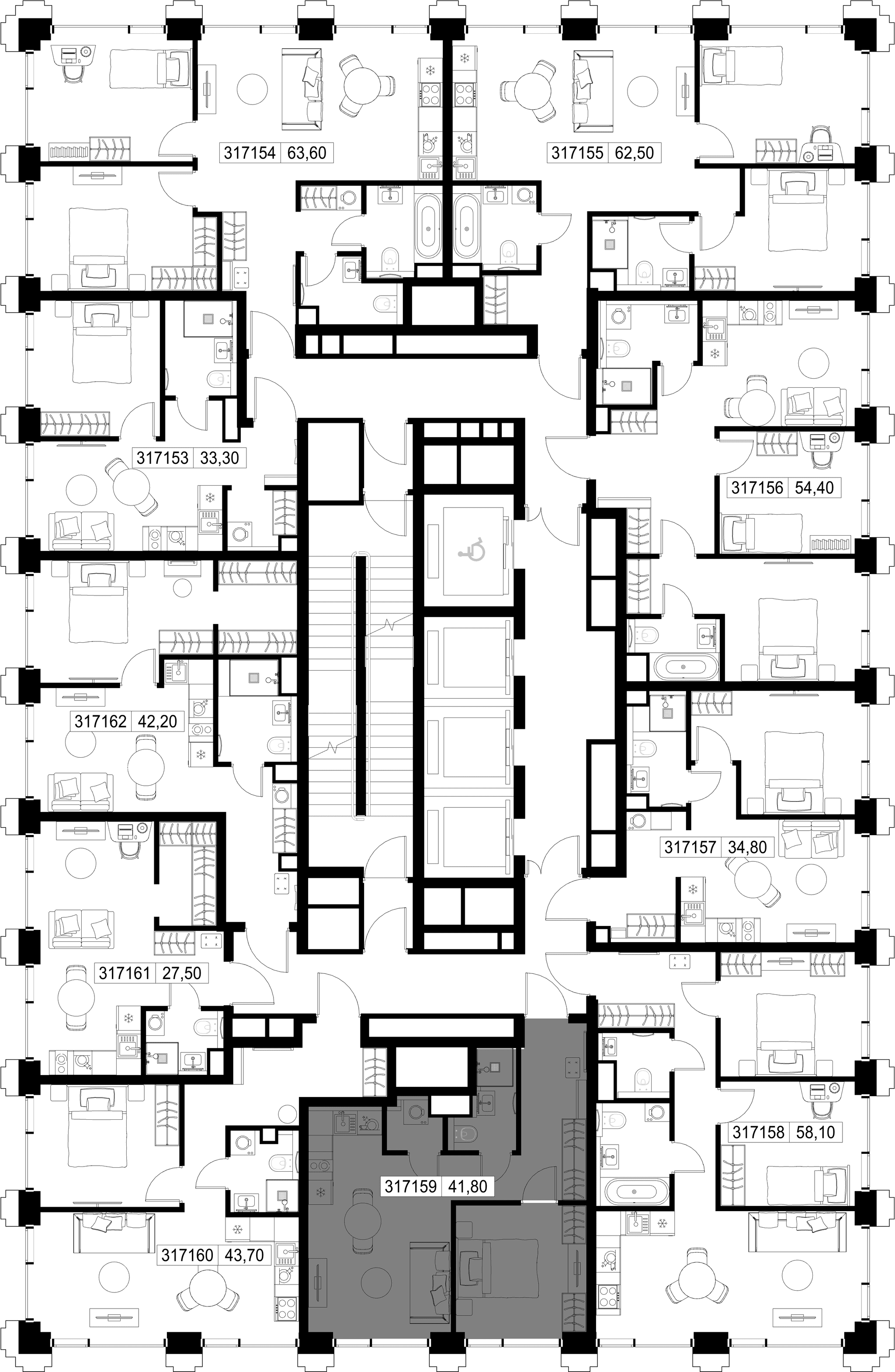 1-комн. Квартира 41.80 м², г. Москва, ул. Верейская