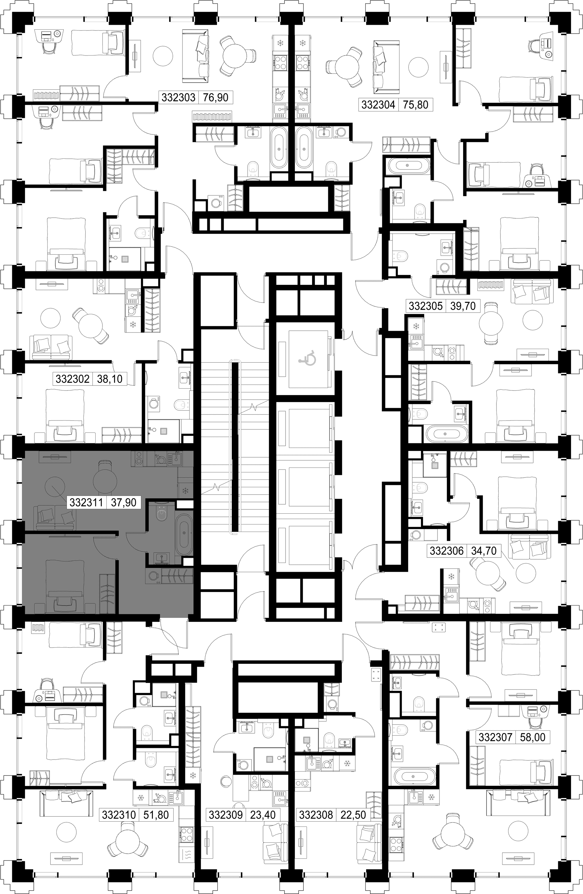 1-комн. Квартира 37.90 м², г. Москва, ул. Верейская