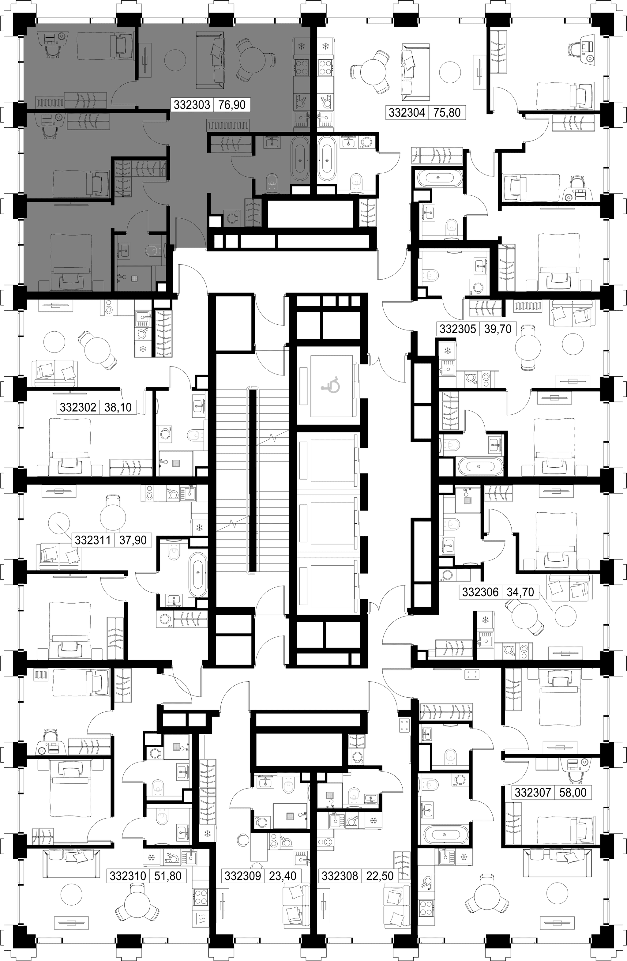 3-комн. Квартира 76.70 м², г. Москва, ул. Верейская