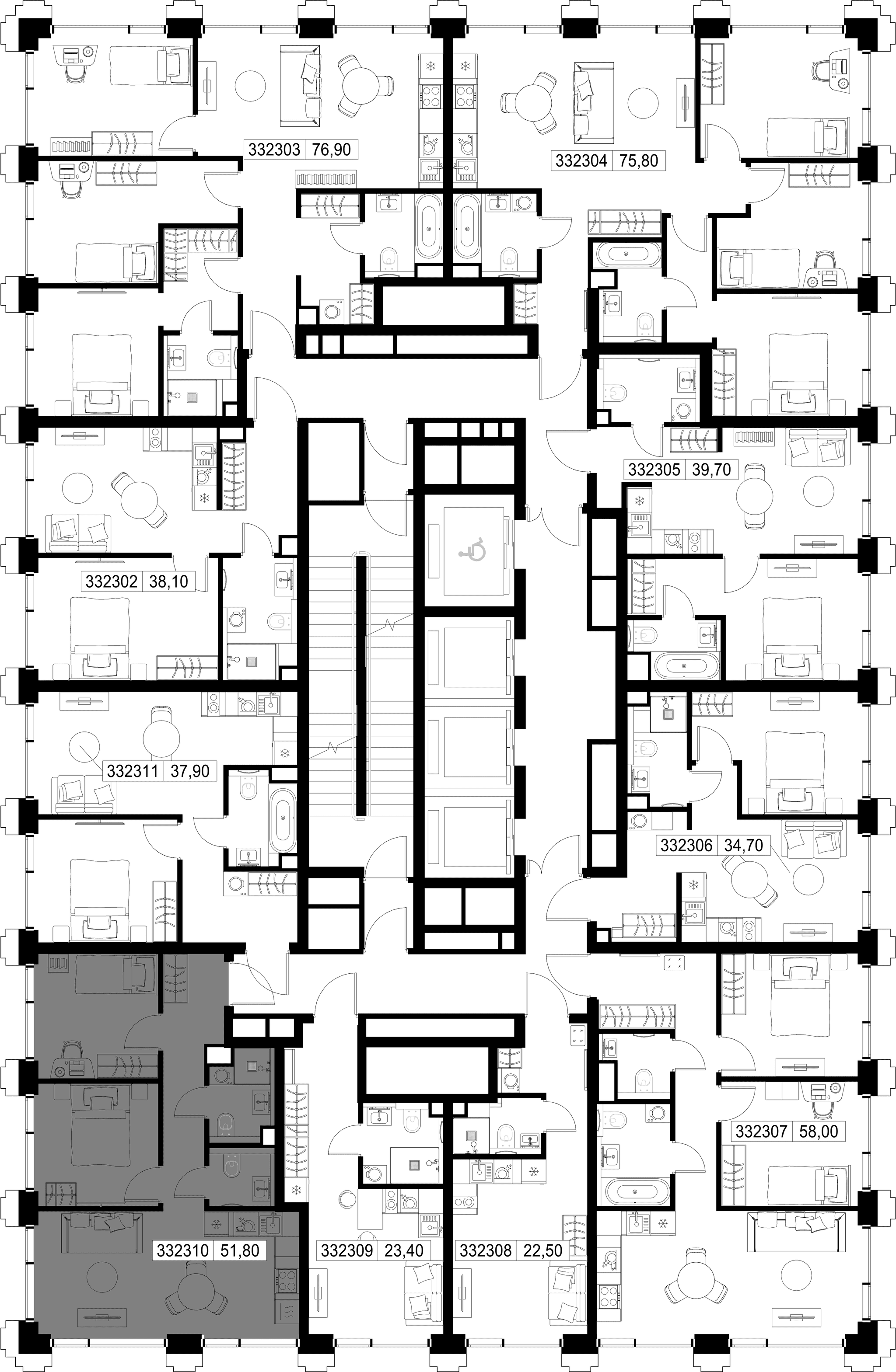 2-комн. Квартира 51.80 м², г. Москва, ул. Верейская