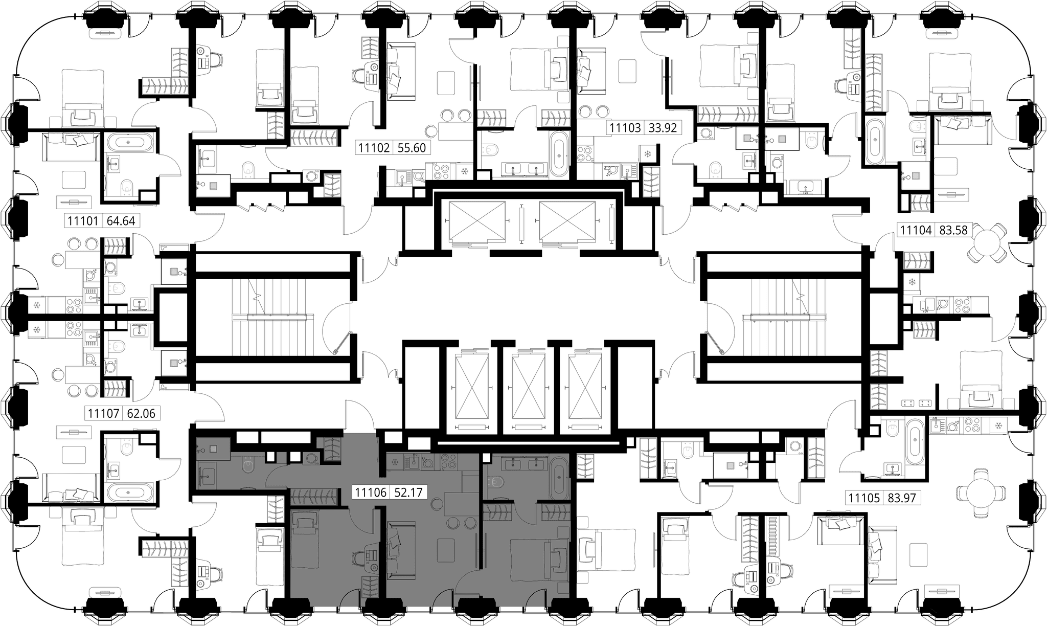 2-комн. Квартира 52.57 м², город Москва, ул. Верейская