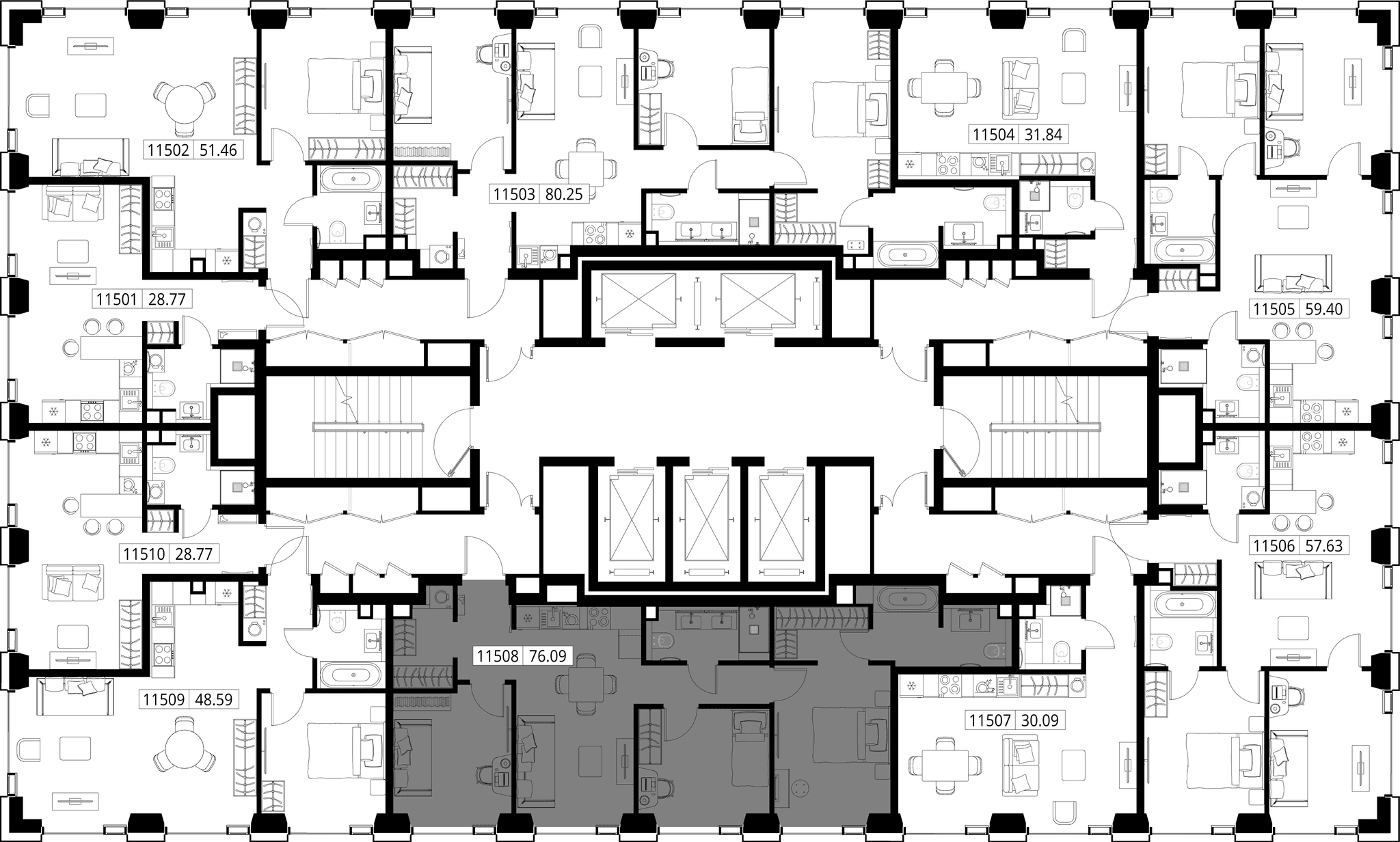 3-комн. Квартира 76.09 м², город Москва, ул. Верейская