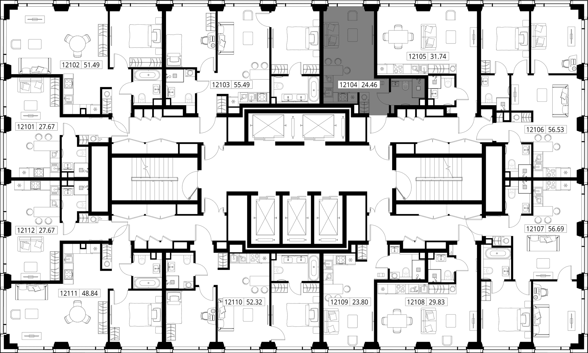 9-комн. Квартира 24.46 м², город Москва, ул. Верейская