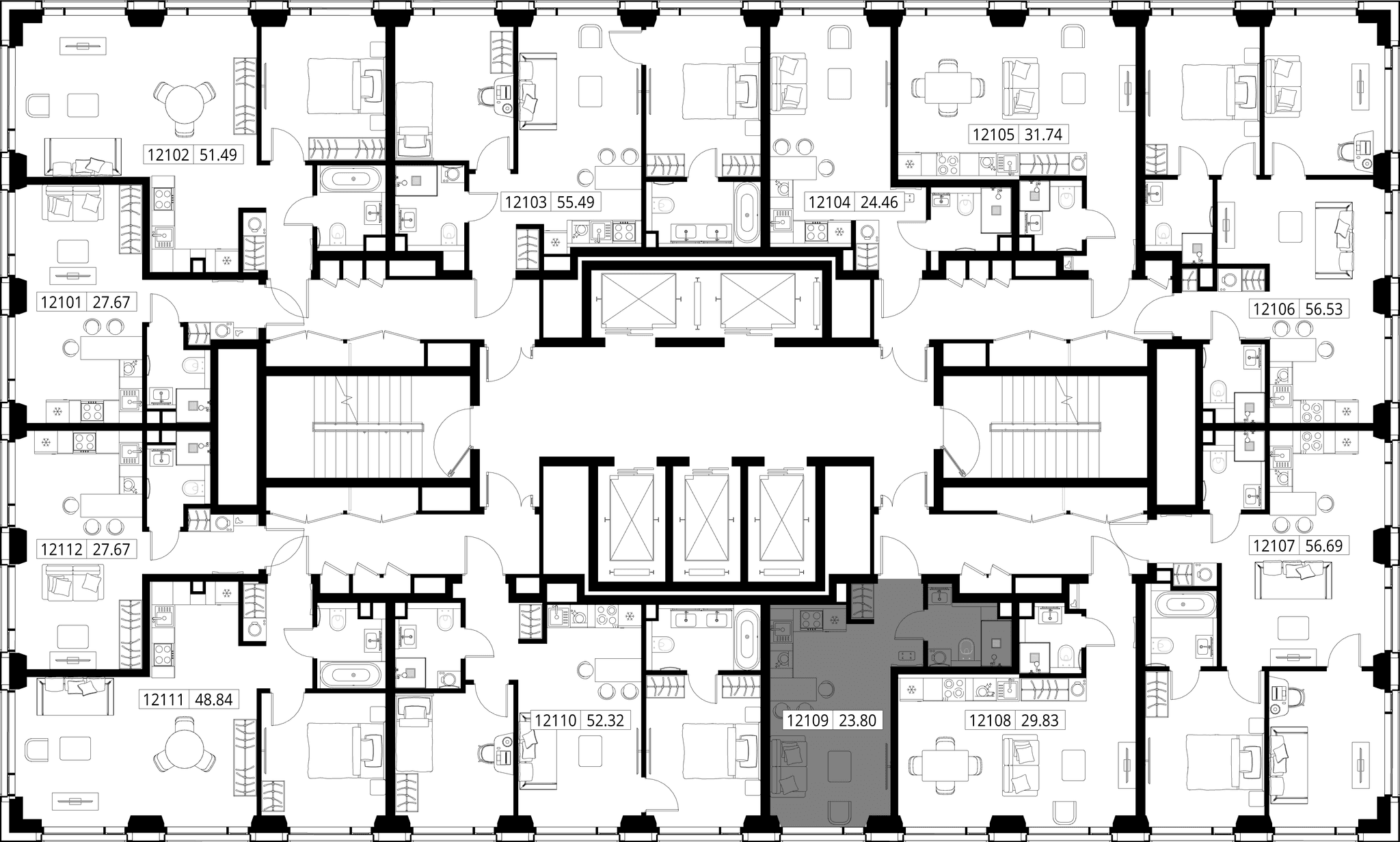 9-комн. Квартира 23.80 м², город Москва, ул. Верейская