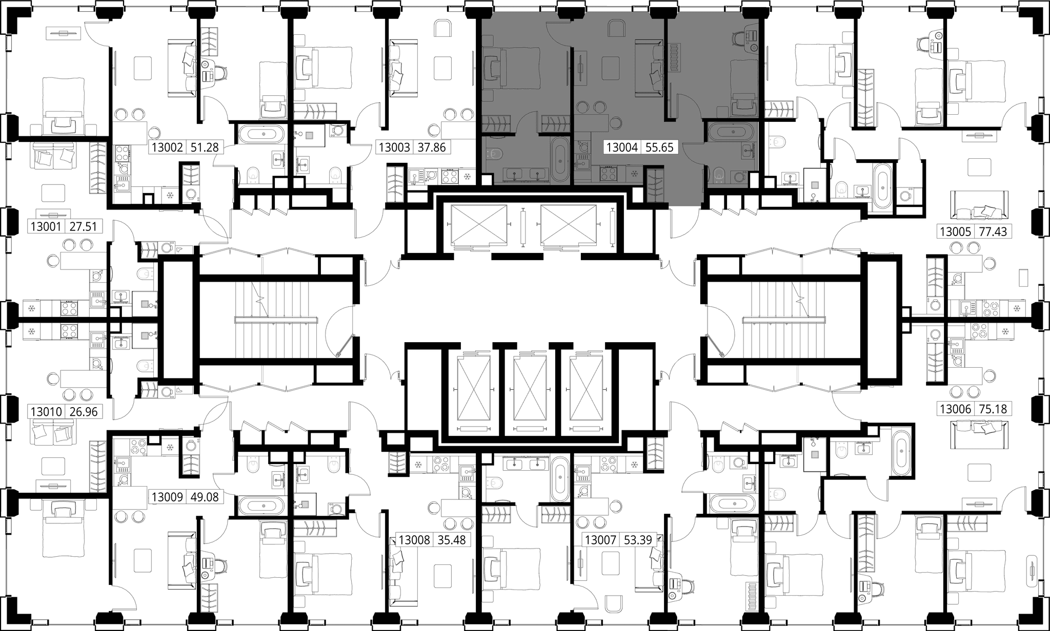 2-комн. Квартира 55.65 м², город Москва, ул. Верейская