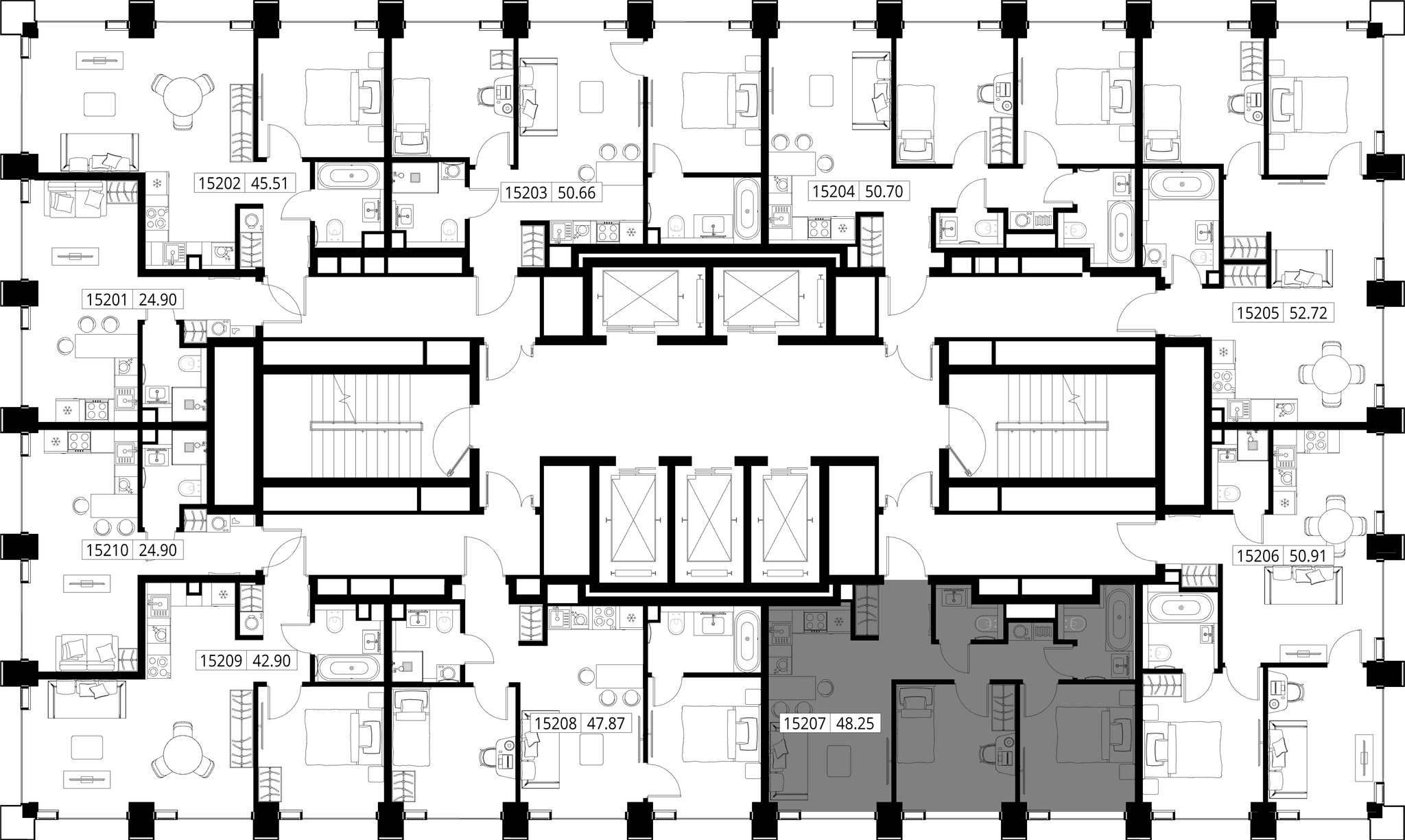2-комн. Квартира 48.21 м², город Москва, ул. Верейская