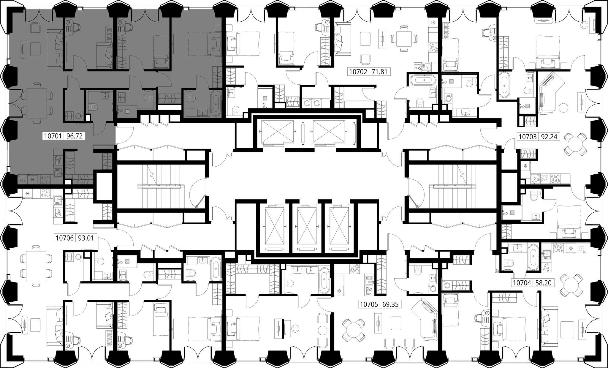 3-комн. Квартира 97.55 м², город Москва, ул. Верейская