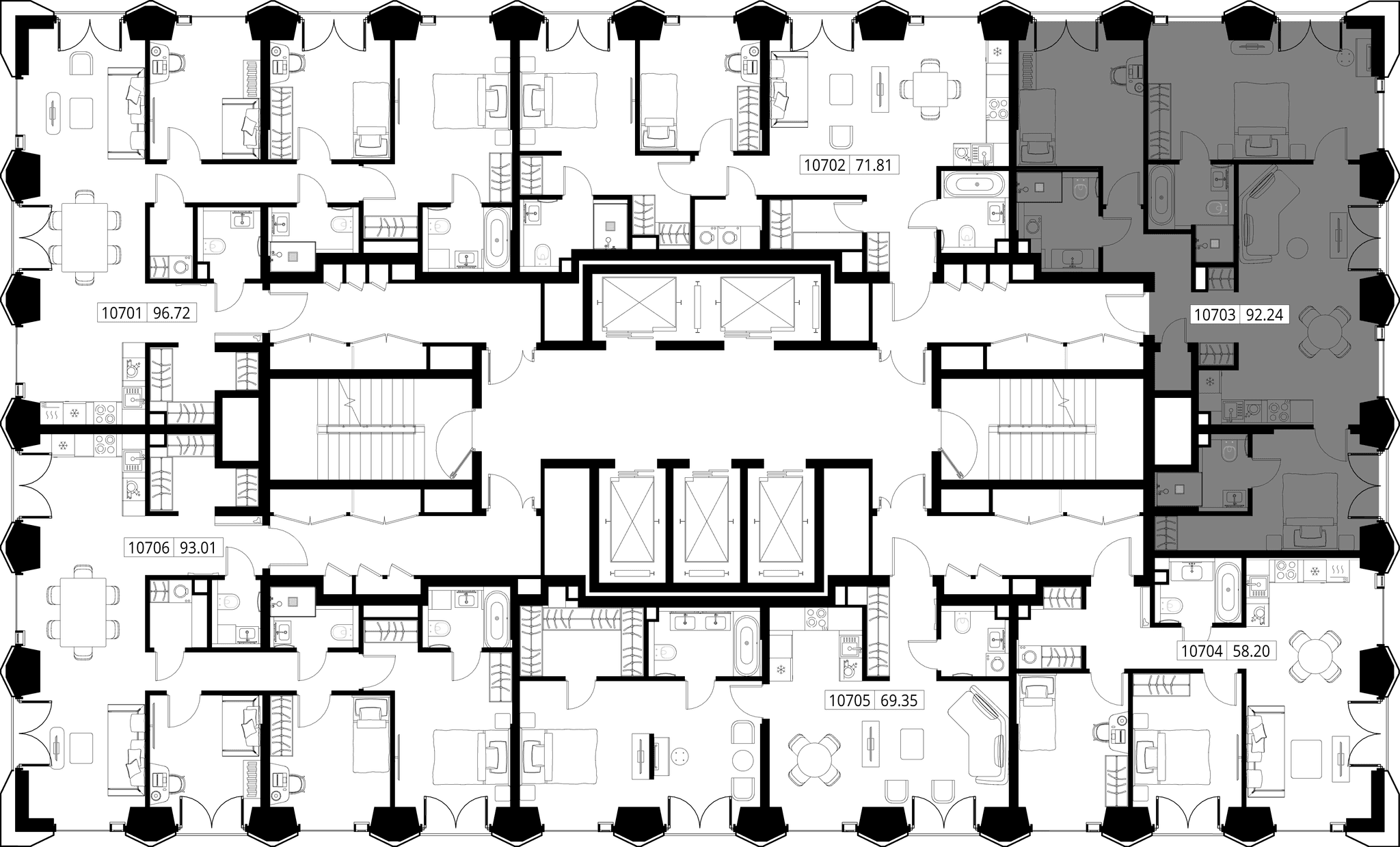 3-комн. Квартира 92.24 м², город Москва, ул. Верейская