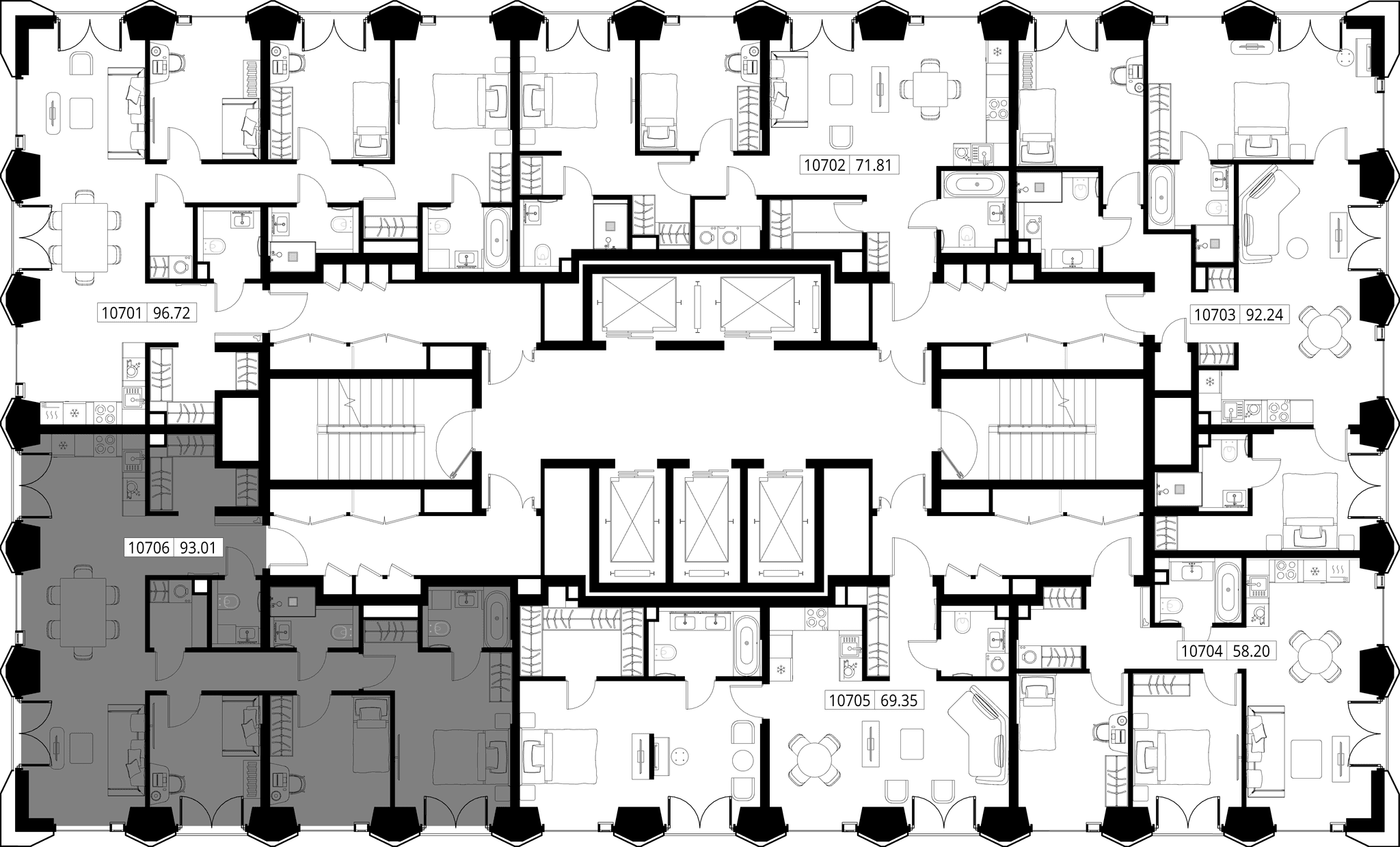 3-комн. Квартира 93.01 м², город Москва, ул. Верейская