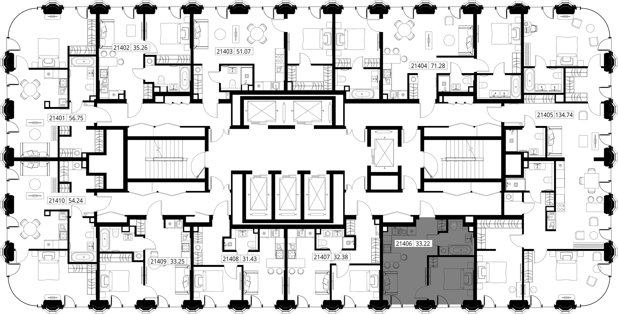 1-комн. Квартира 32.56 м², город Москва, ул. Верейская