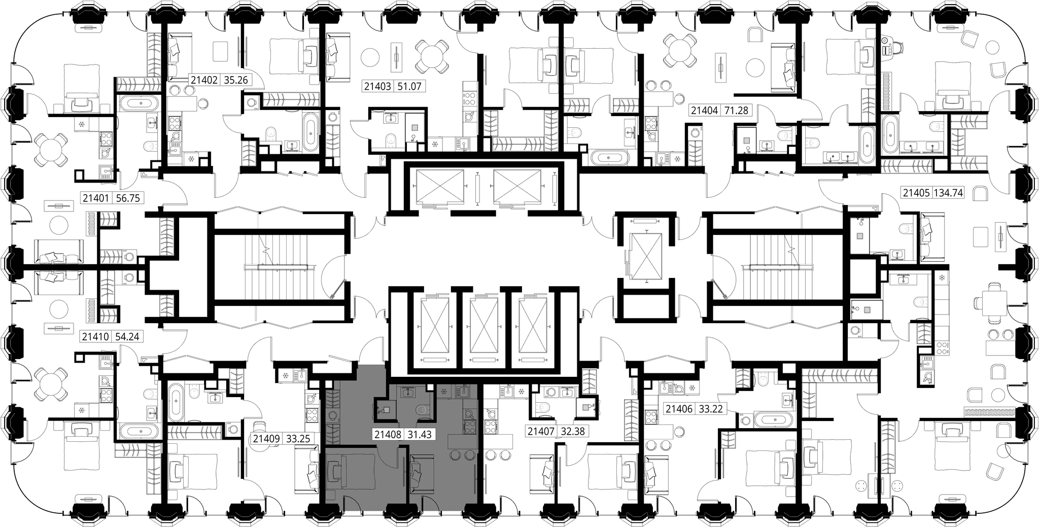 1-комн. Квартира 30.77 м², город Москва, ул. Верейская