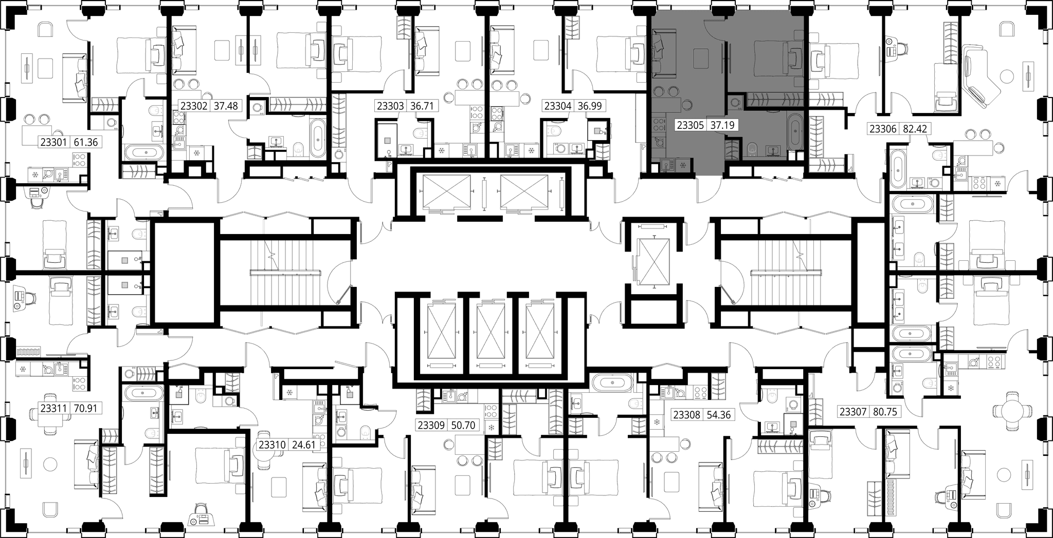 1-комн. Квартира 37.19 м², город Москва, ул. Верейская